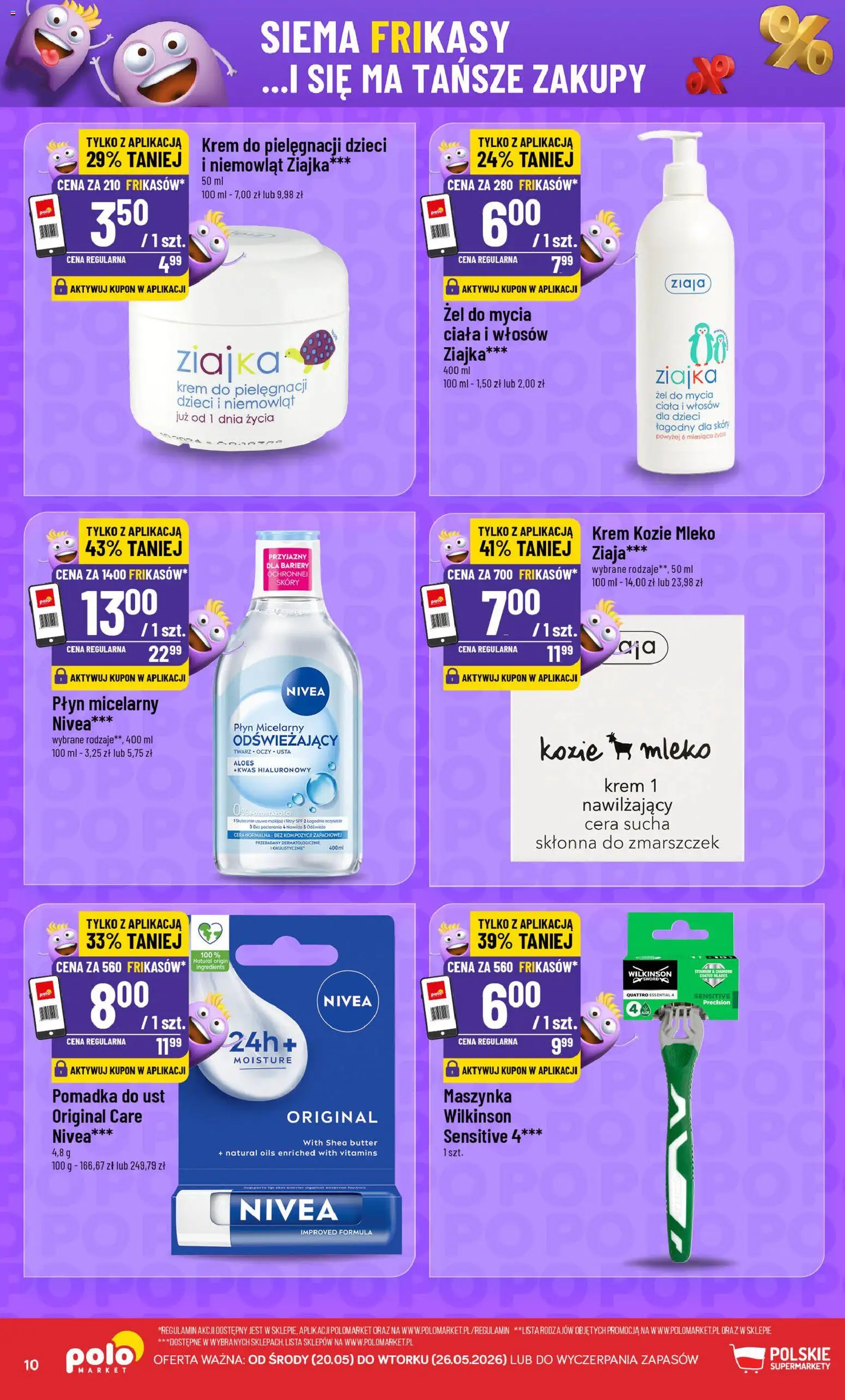 POLOmarket gazetka - Frikasowe Hity od 20.05.2026 | Strona: 10 | Produkty: Aloes, Pomadka, Krem, Pomadka do ust