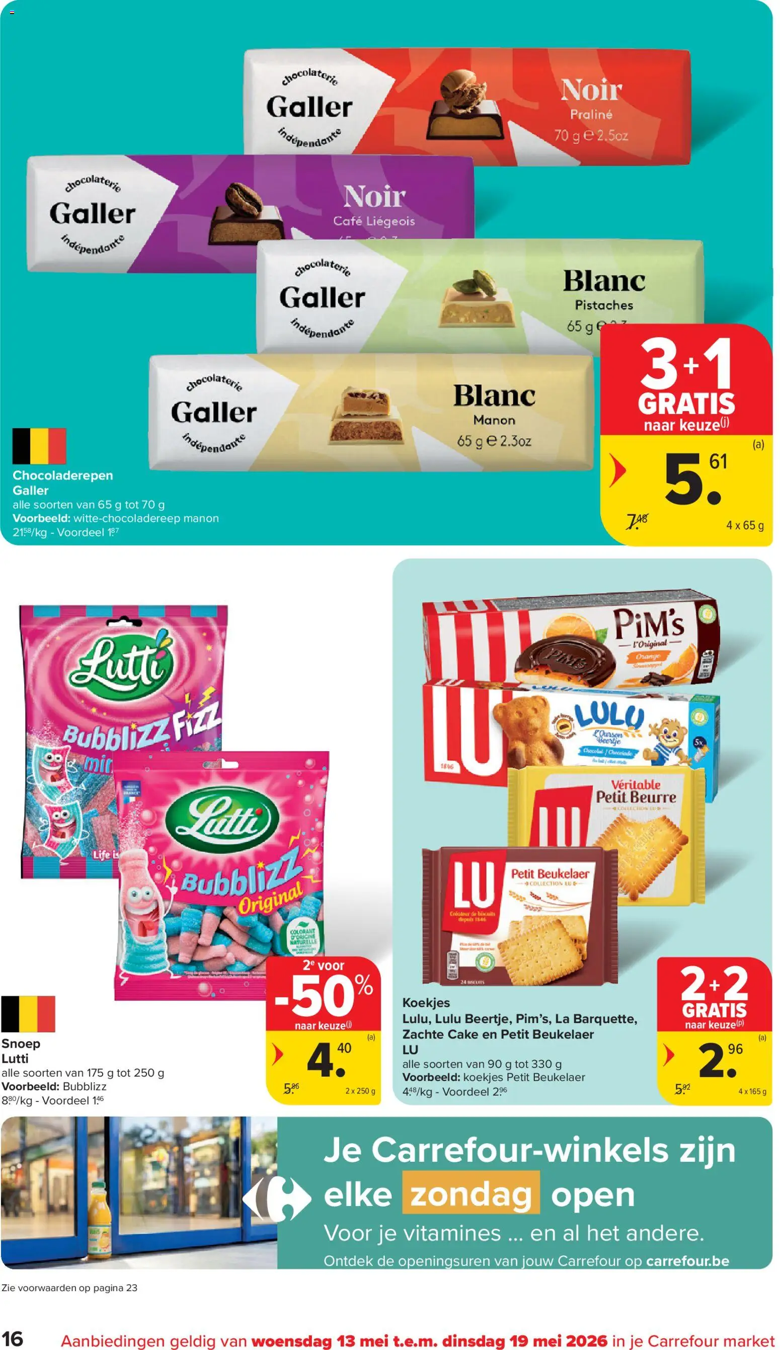 {H1} | Pagina: 16 | Producten: Koekjes, Cake, La, Snoep