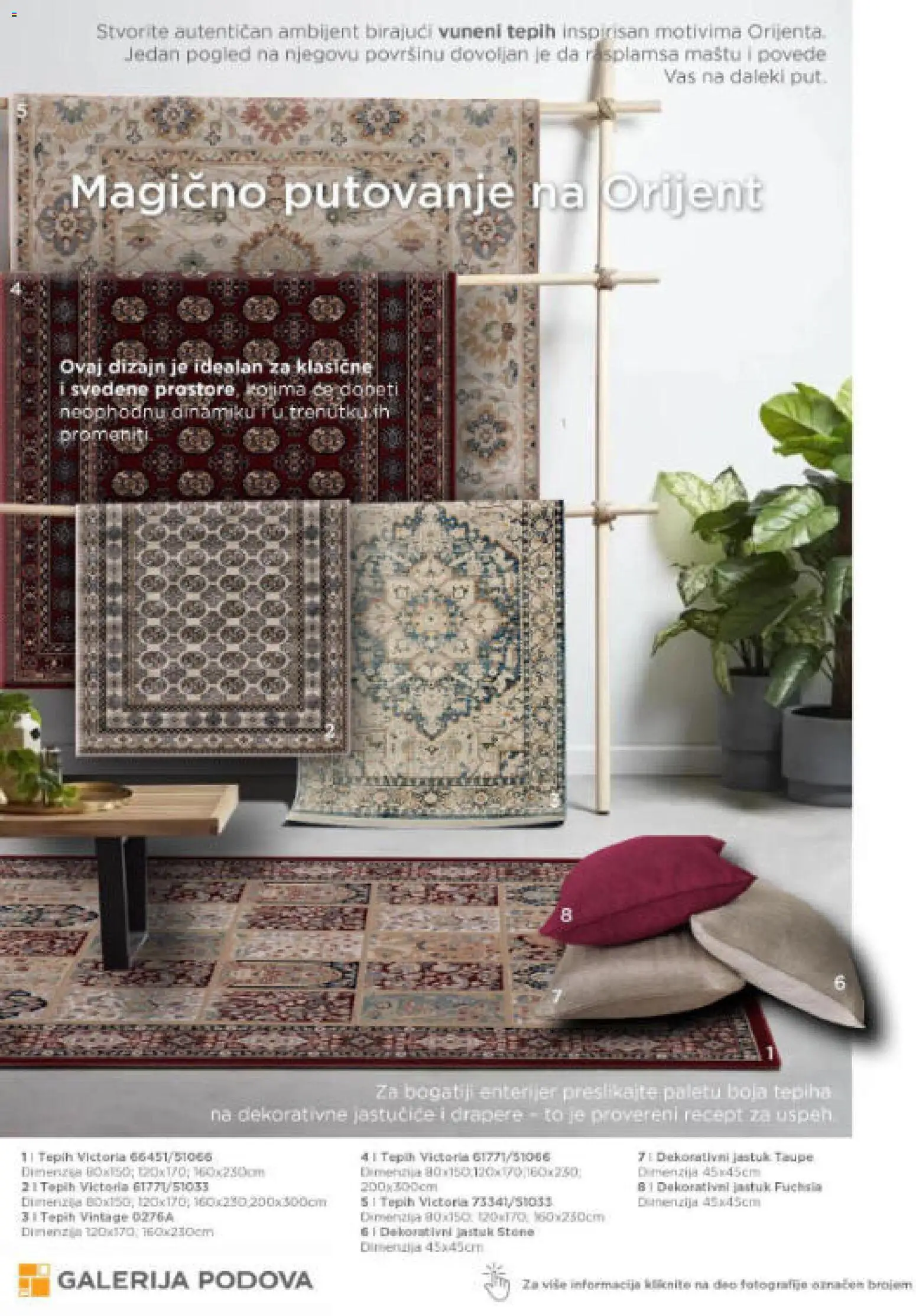 Galerija Podova katalog - važi od 01.12.2025 | Strana: 7 | Proizvode: Jastuk, Tepih