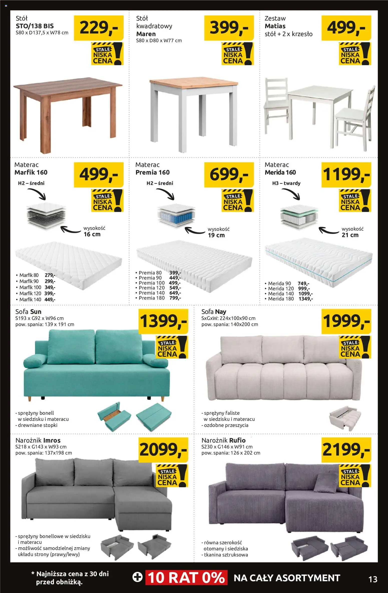 Black Red White Black Weeks od 30.10.2026 | Strona: 13 | Produkty: Materac, Narożnik, Stół, Krzesło