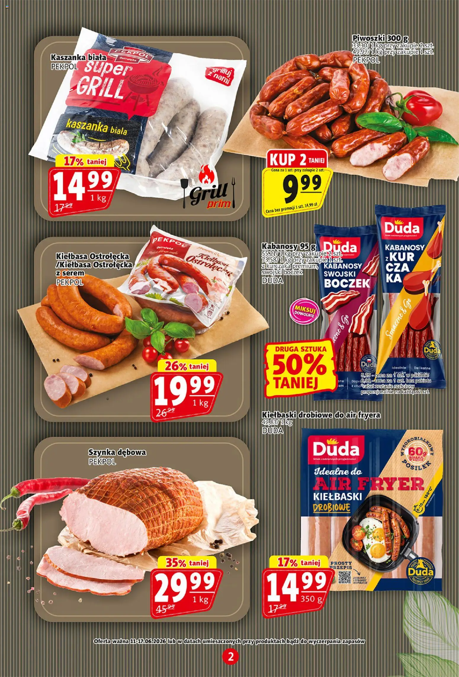 Prim Market gazetka od 11.06.2026 | Strona: 2 | Produkty: Kiełbasa, Grill, Kabanosy, Kiełbaski