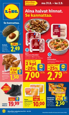 Lidl-mainoslehti voimassa 31/08/2026 alkaen