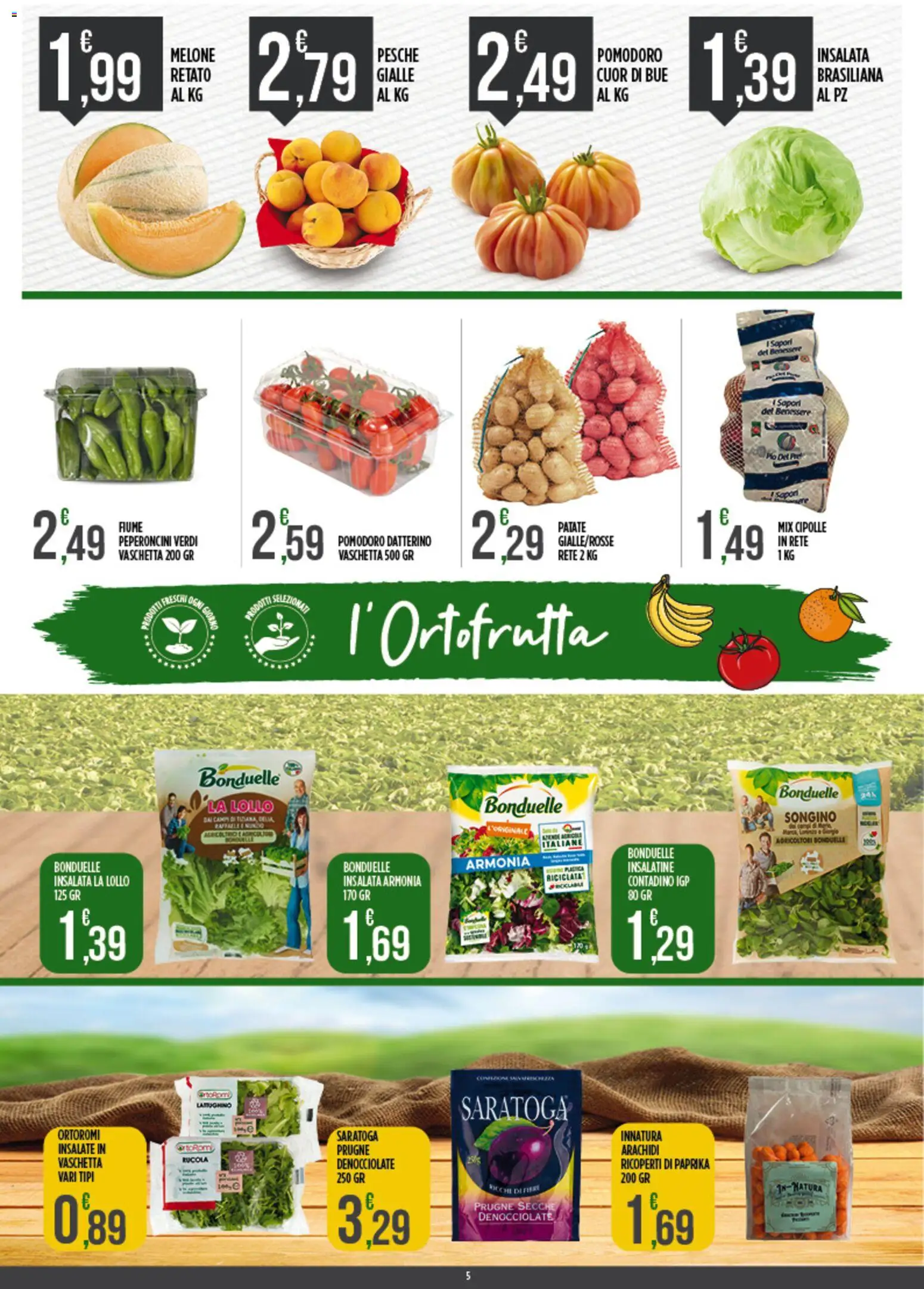 Volantino Euroesse del 15.06.2026 | Pagina: 5 | Prodotti: Patate, Pomodoro, Melone, Arachidi