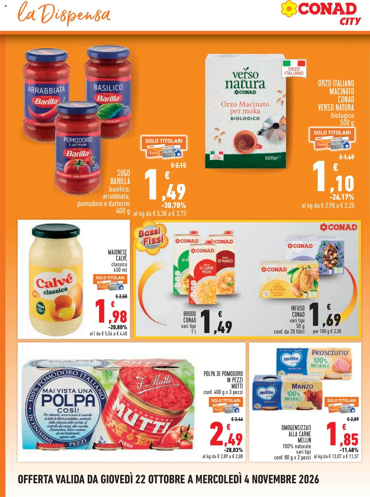 Volantino Conad del 22/10/2026 | Pagina: 12 | Prodotti: Maionese, Limone, Sugo, Macinato