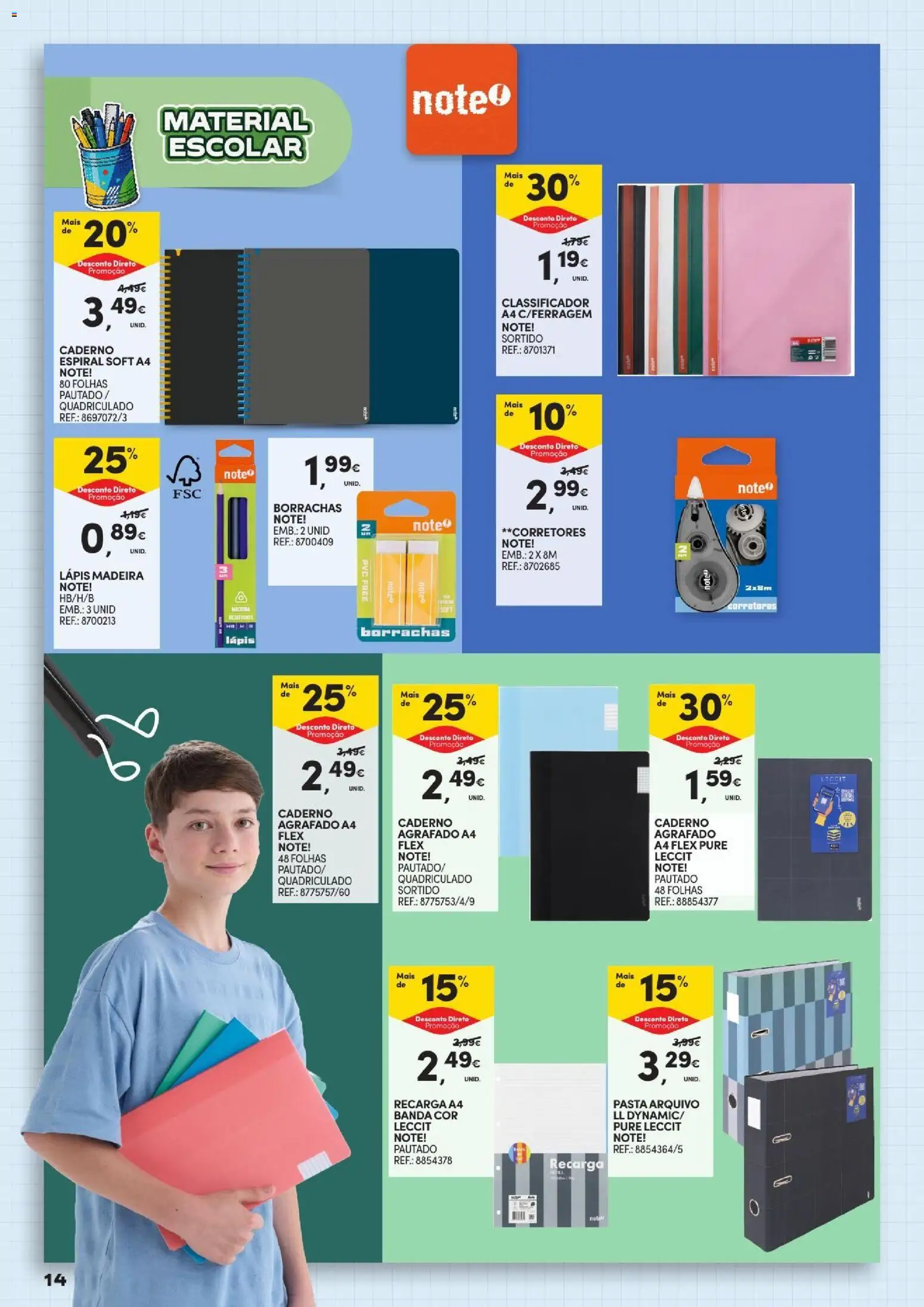 Continente - Açores Regresso às Aulas │ válido de 25/08/2026 | Página: 14 | Produtos: Caderno