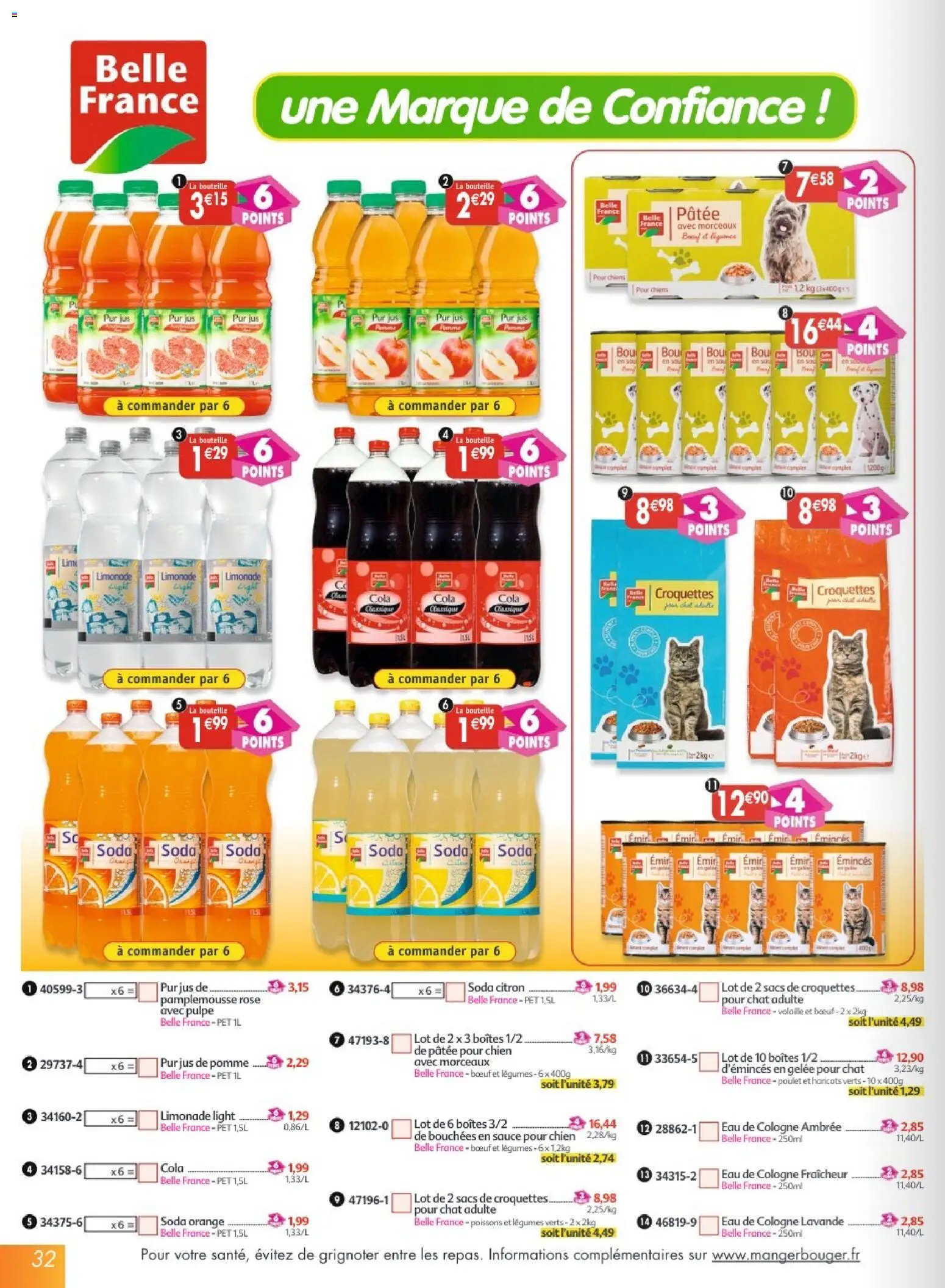 {H1} | Page: 32 | Produits: Orange, Lavande, Pomme, Eau de cologne