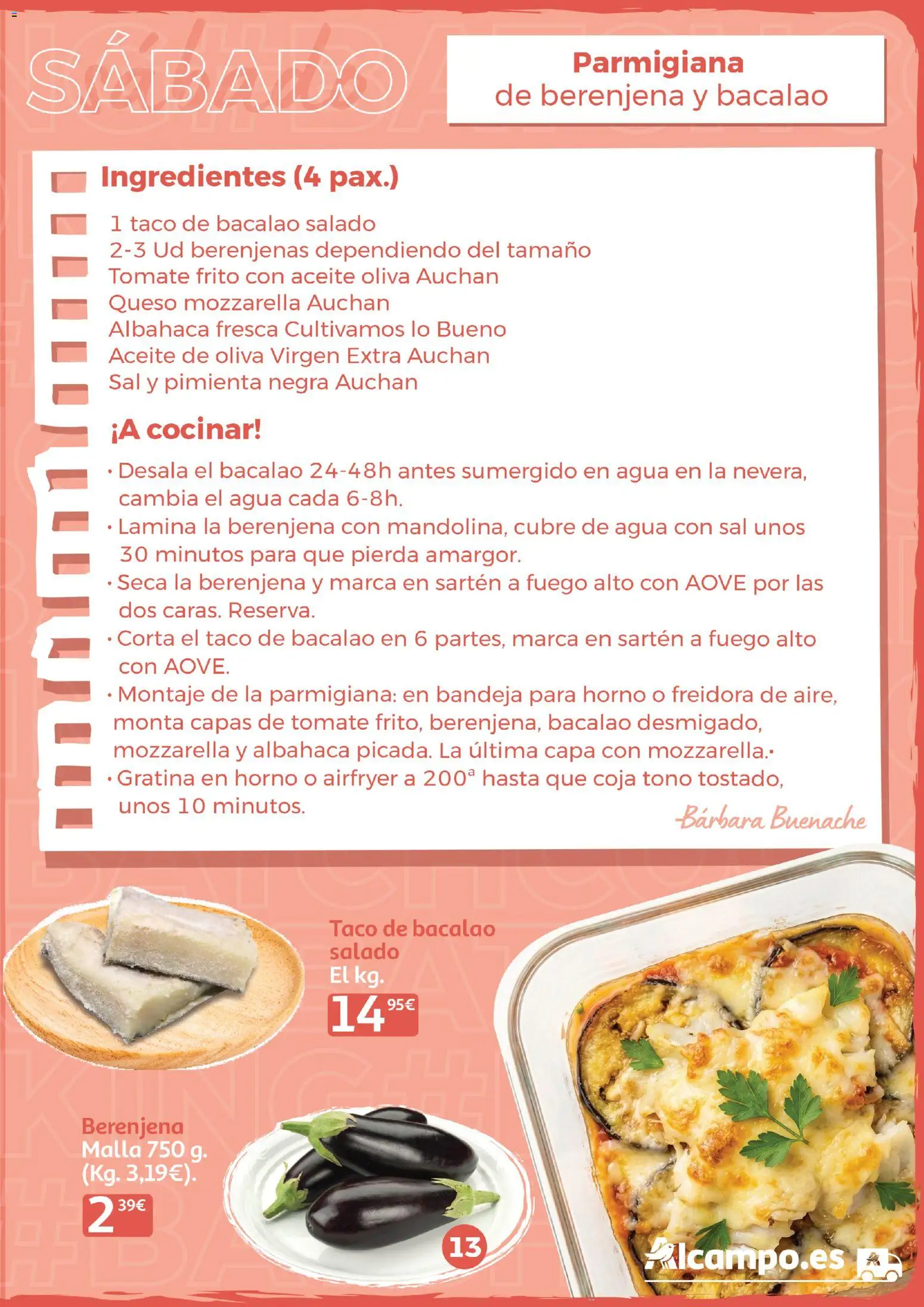 Alcampo - Batchcooking 2026 │ válido desde el 15.01.2026 | Página: 13 | Productos: Queso, Aceite, Freidora, Bandeja
