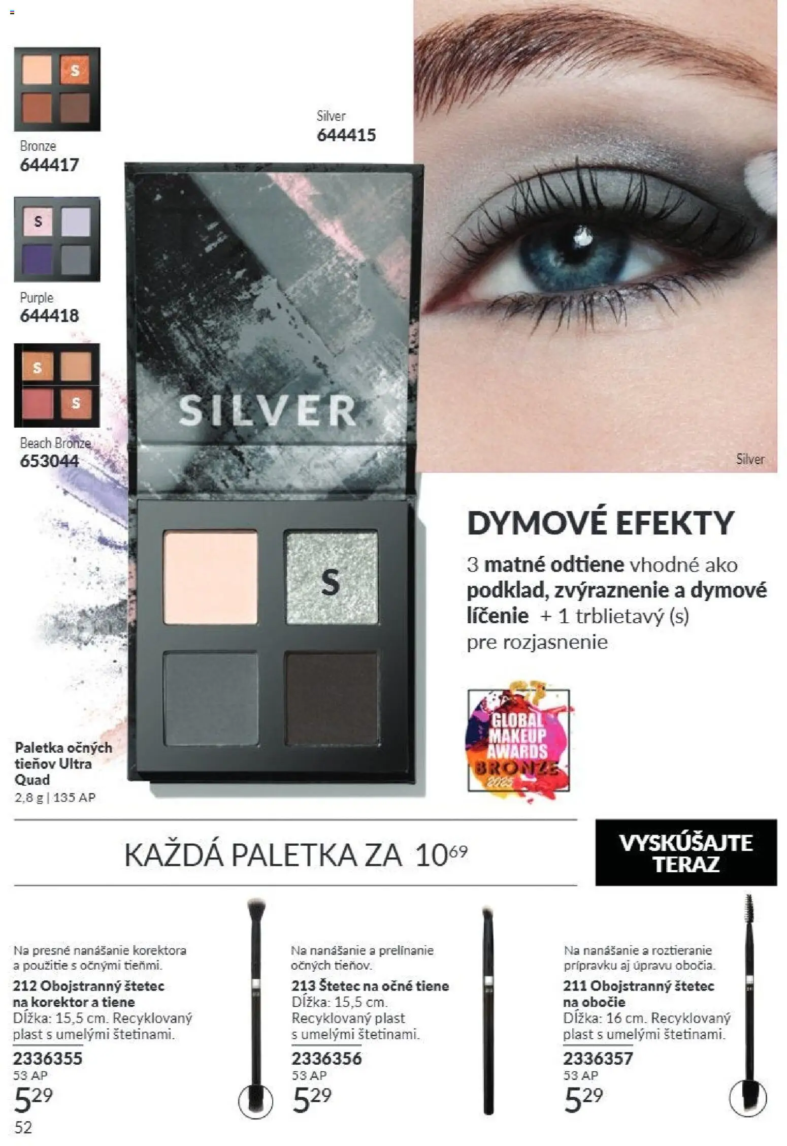 Nové Avon akcie – leták je platný od 01.09.2026 | Strana: 52 | Produkty: Korektor, Štetec, Očné tiene