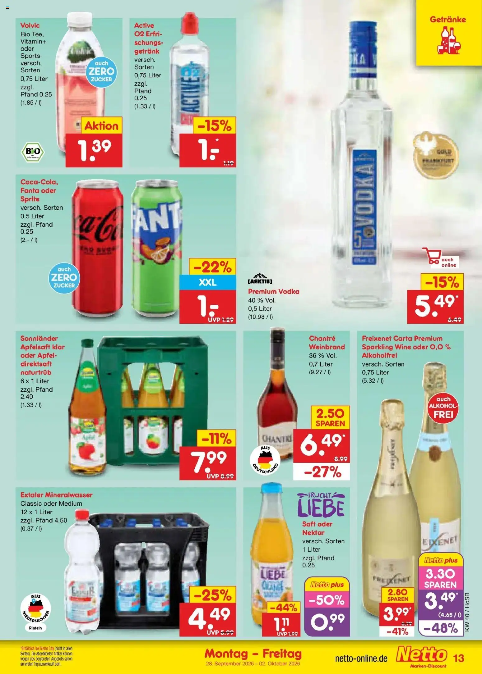 Netto Marken-Discount Prospekt Hannover – gültig ab 28.09.2026 | Seite: 19 | Produkte: Freixenet, Äpfel, Mineralwasser, Vodka