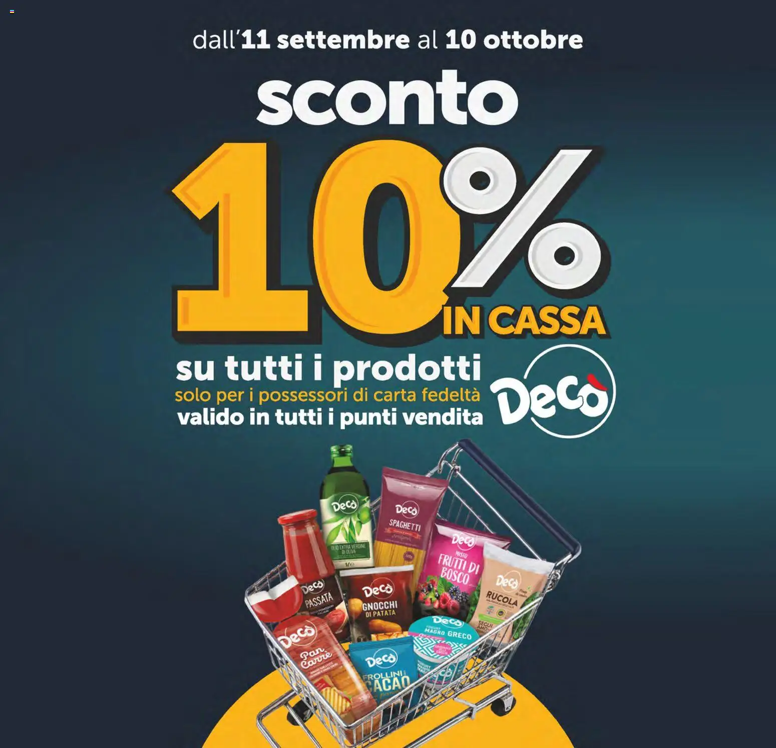 Volantino Decò del 02/10/2026 | Pagina: 12 | Prodotti: Rucola, Carne, Gnocchi, Spaghetti