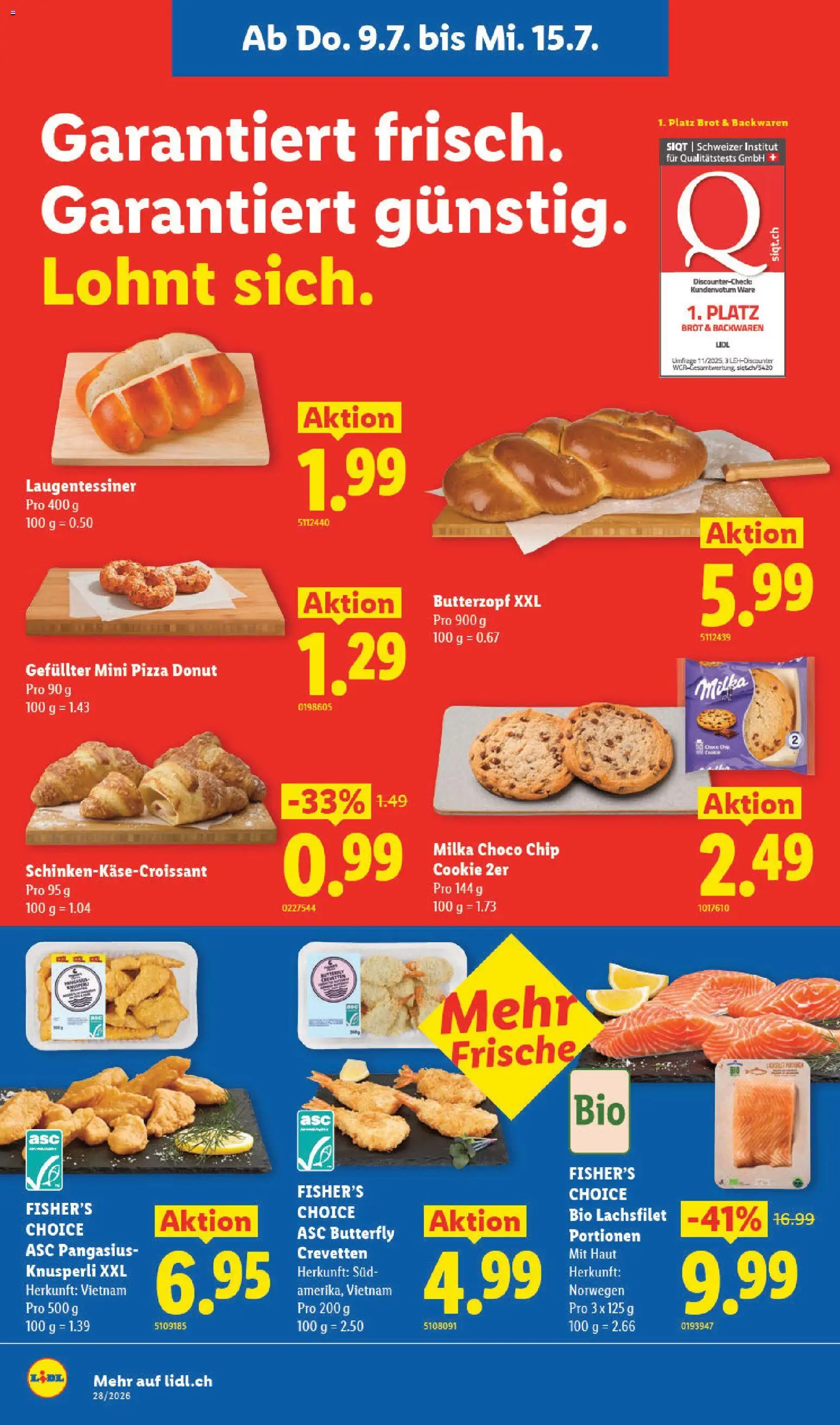 Lidl aktionen – gültig ab 09.07.2026 | Seite: 8 | Produkte: Donuts, Brot, Pizza