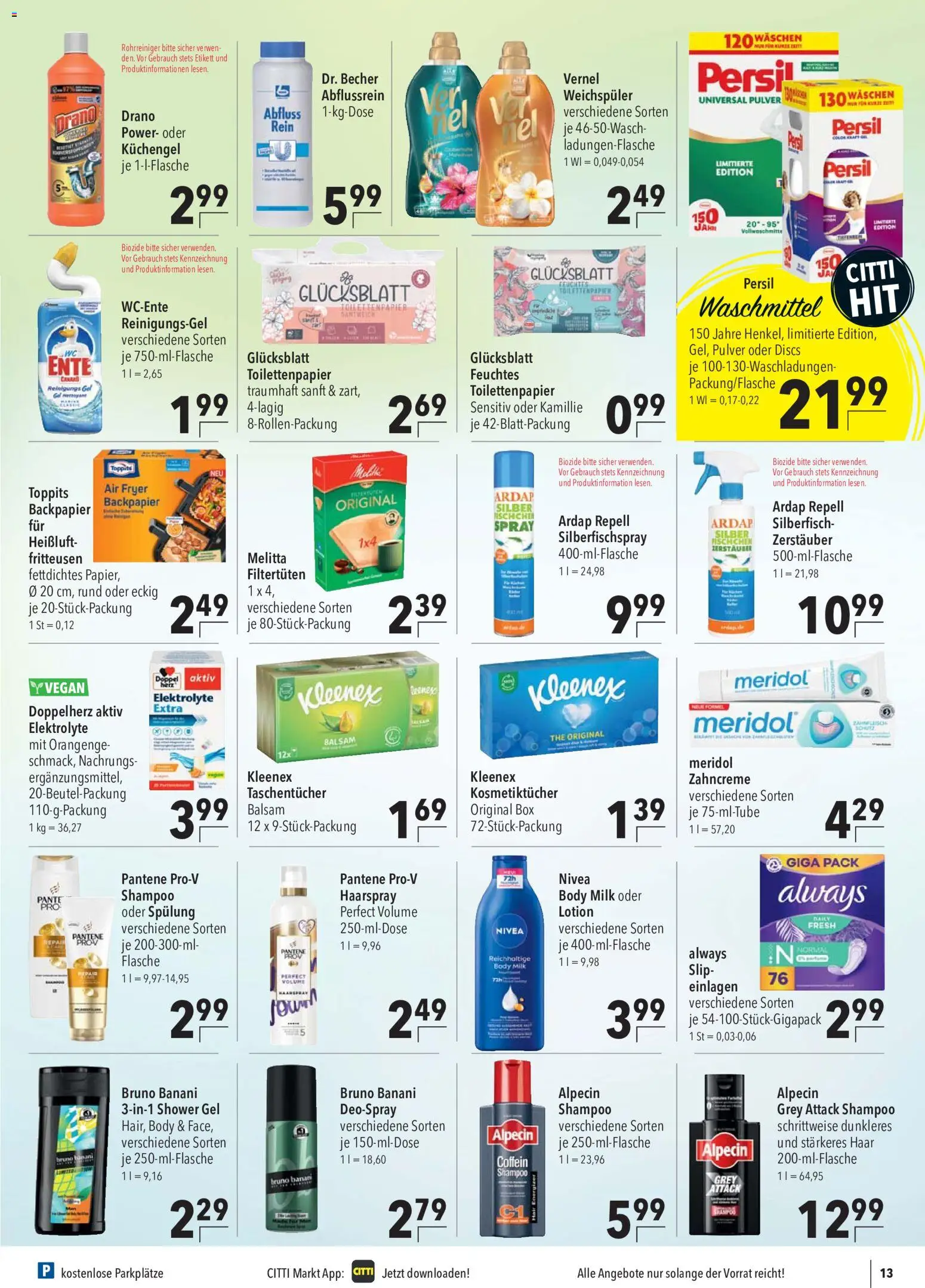 CITTI Markt Prospekt – gültig ab 19.08.2026 | Seite: 15 | Produkte: Melitta, Shampoo, Slip, Ente