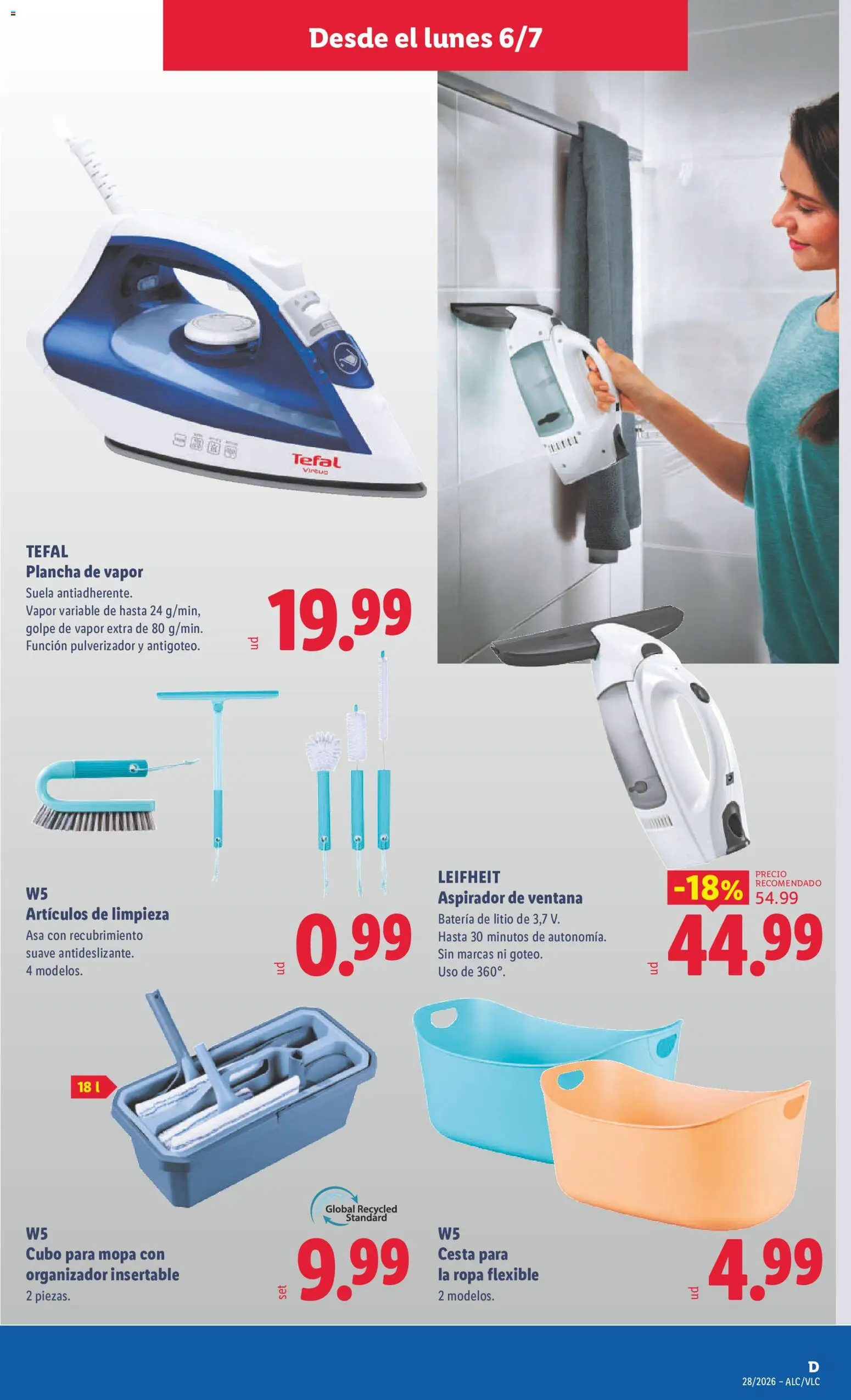 Lidl folleto de bazar │ válido desde el 06/07/2026 | Página: 17 | Productos: Ropa, Plancha, Aspirador, Batería