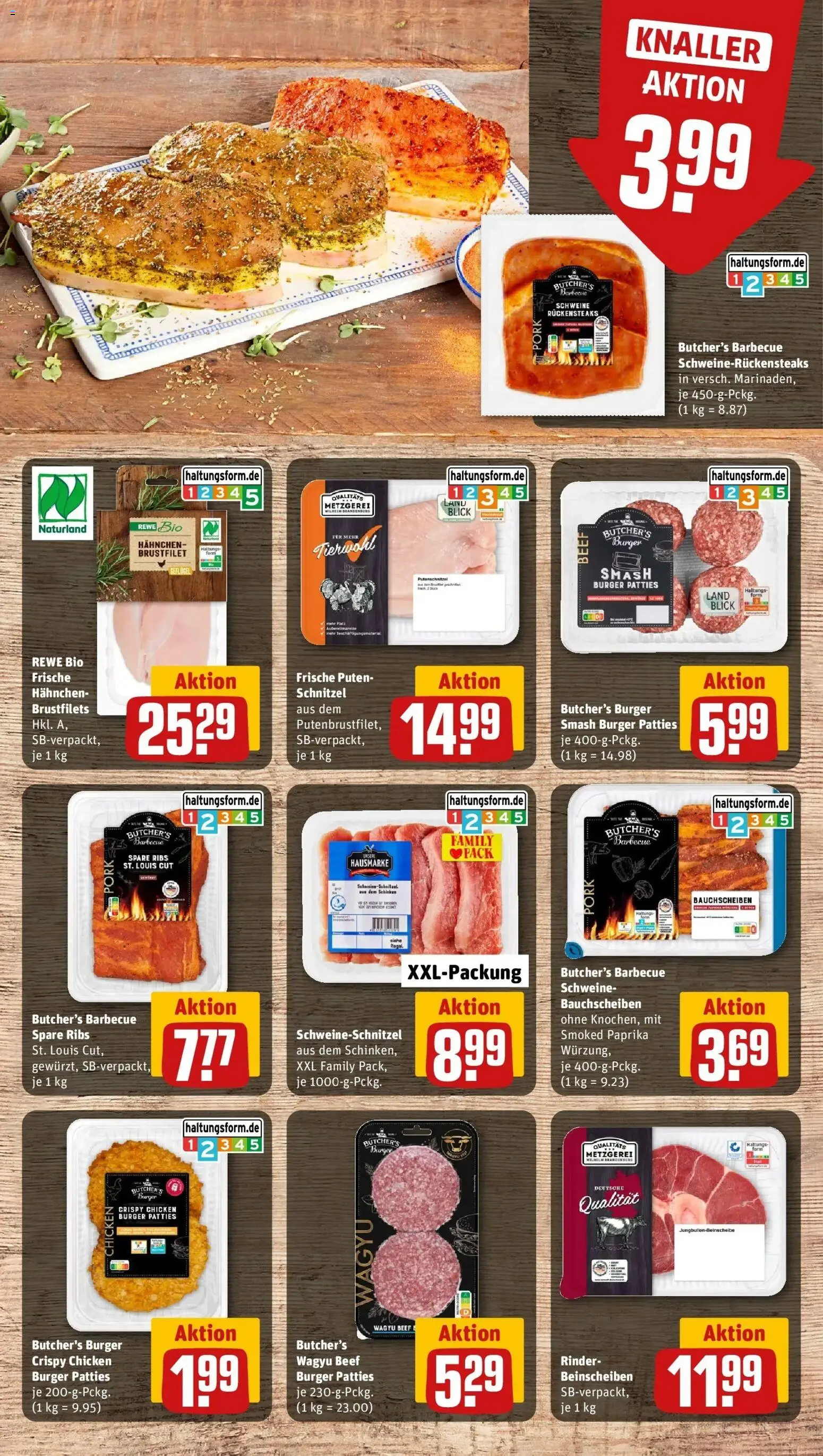 REWE Prospekt ab 03.08.2026 zum Blättern » Angebote | Seite: 11 | Produkte: Hahnchen, Spare ribs, Schnitzel, Putenschnitzel