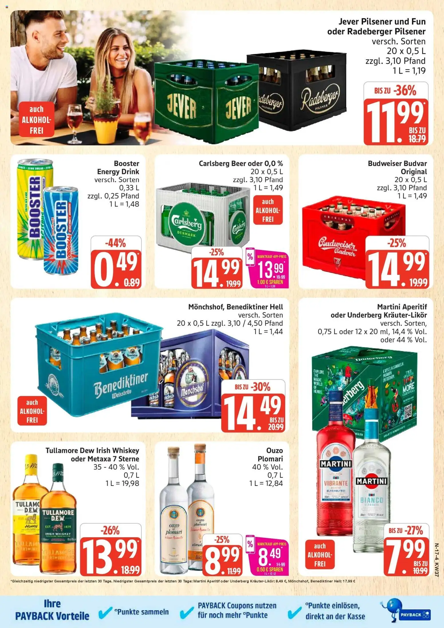 Marktkauf Prospekt Neuenkirchen (ab 07.09.2026) » Angebote online | Seite: 17 | Produkte: Carlsberg, Energy, Jever, Budweiser