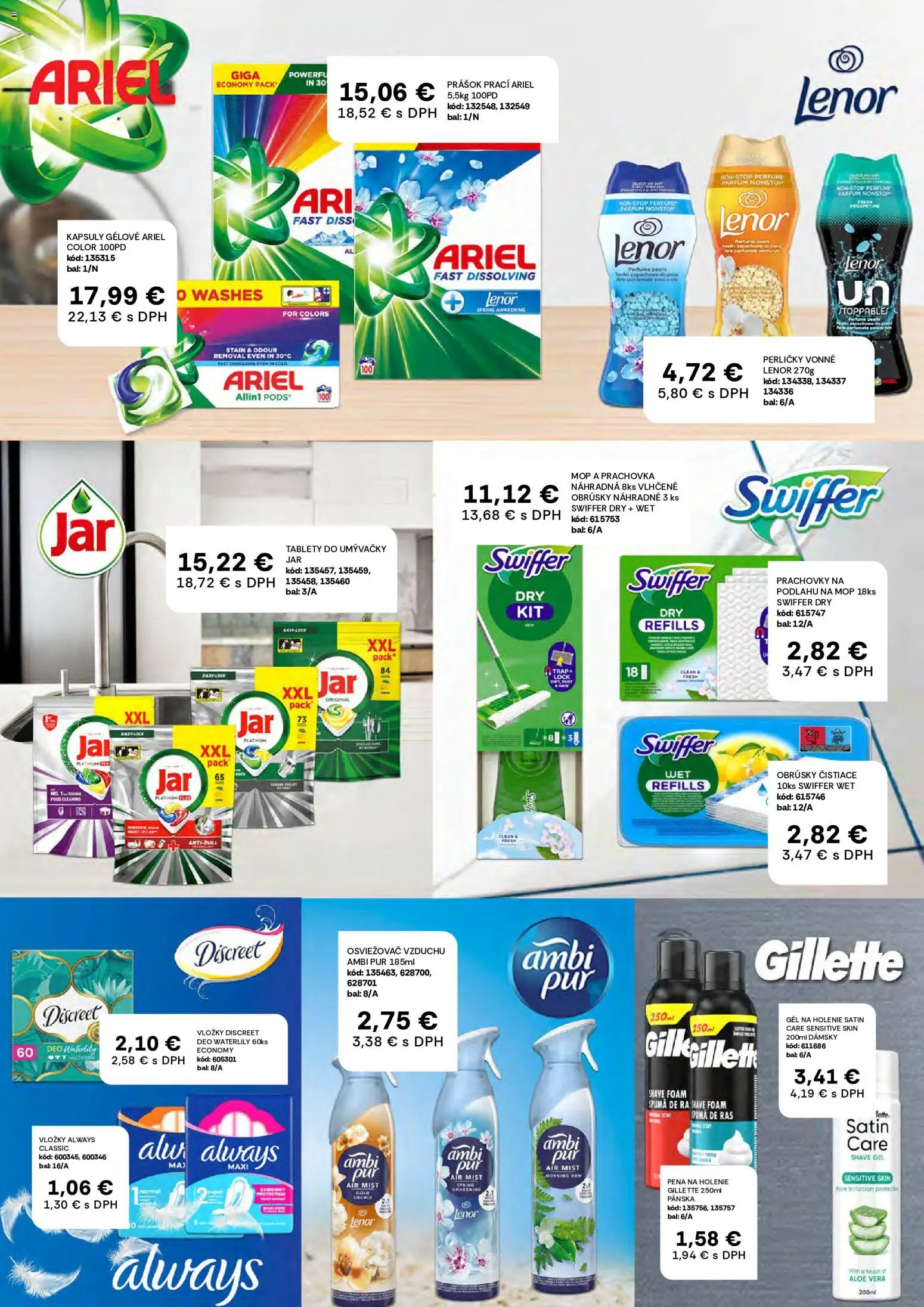 Nové Labaš akcie – leták je platný od 17.07.2026 | Strana: 36 | Produkty: Osviežovač vzduchu, Pena na holenie, Ariel