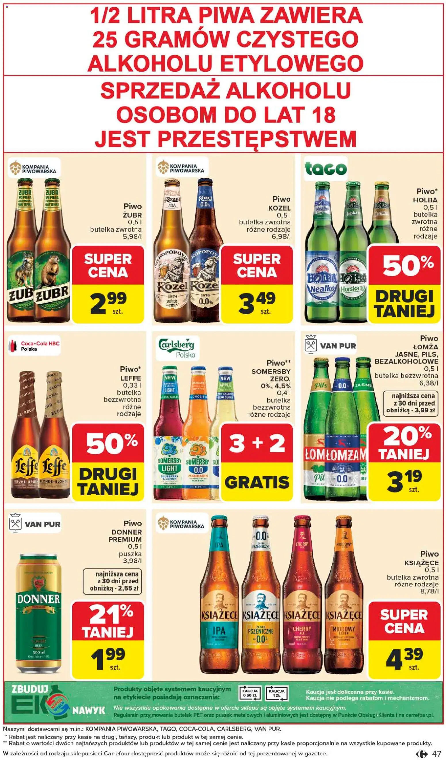 Carrefour gazetka od 25.05.2026 | Strona: 49 | Produkty: Piwo, Somersby, Piwo kozel