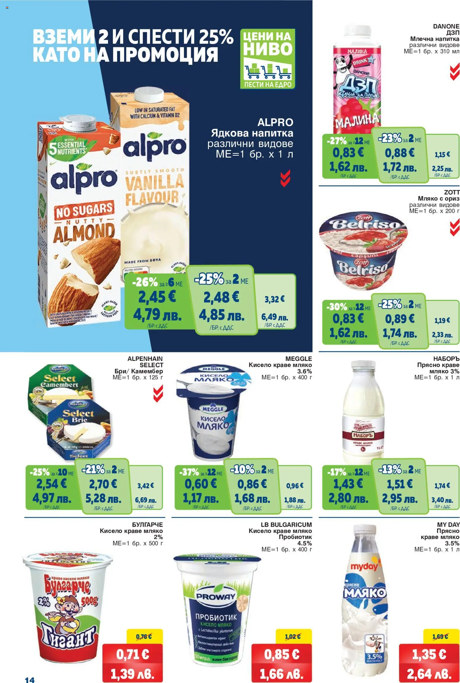 {H1} | Страница: 14 | Продукти: Кисело мляко, Пробиотик, Малина, Напитка