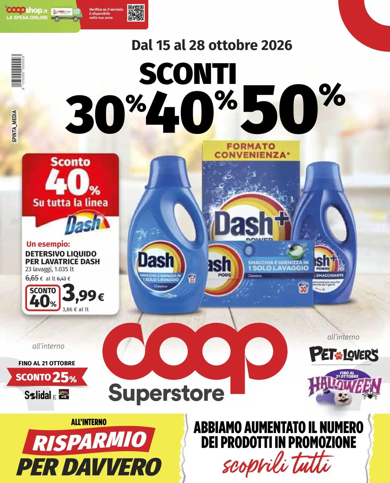 Volantino COOP del 15/10/2026 | Pagina: 1 | Prodotti: Lavatrice