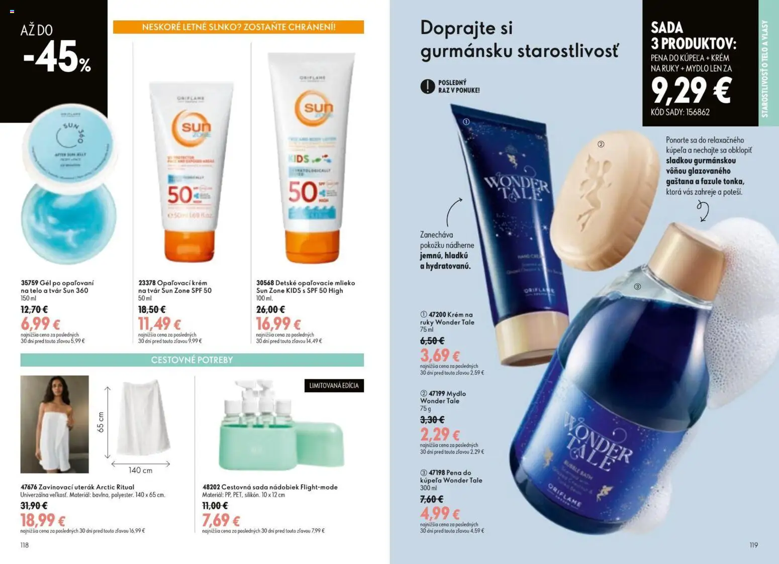 Nové Oriflame akcie – leták je platný od 19.08.2026 | Strana: 60 | Produkty: Uterák, Mydlo, Pena do kúpeľa, Krém
