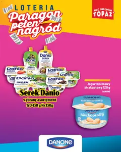 Pogląd oferty "Topaz gazetka - Loteria Paragonowa" - ważna od 24.08.2026 | Strona: 33 | Produkty: Czekolady, Serek, Jogurt, Jogurt kremowy