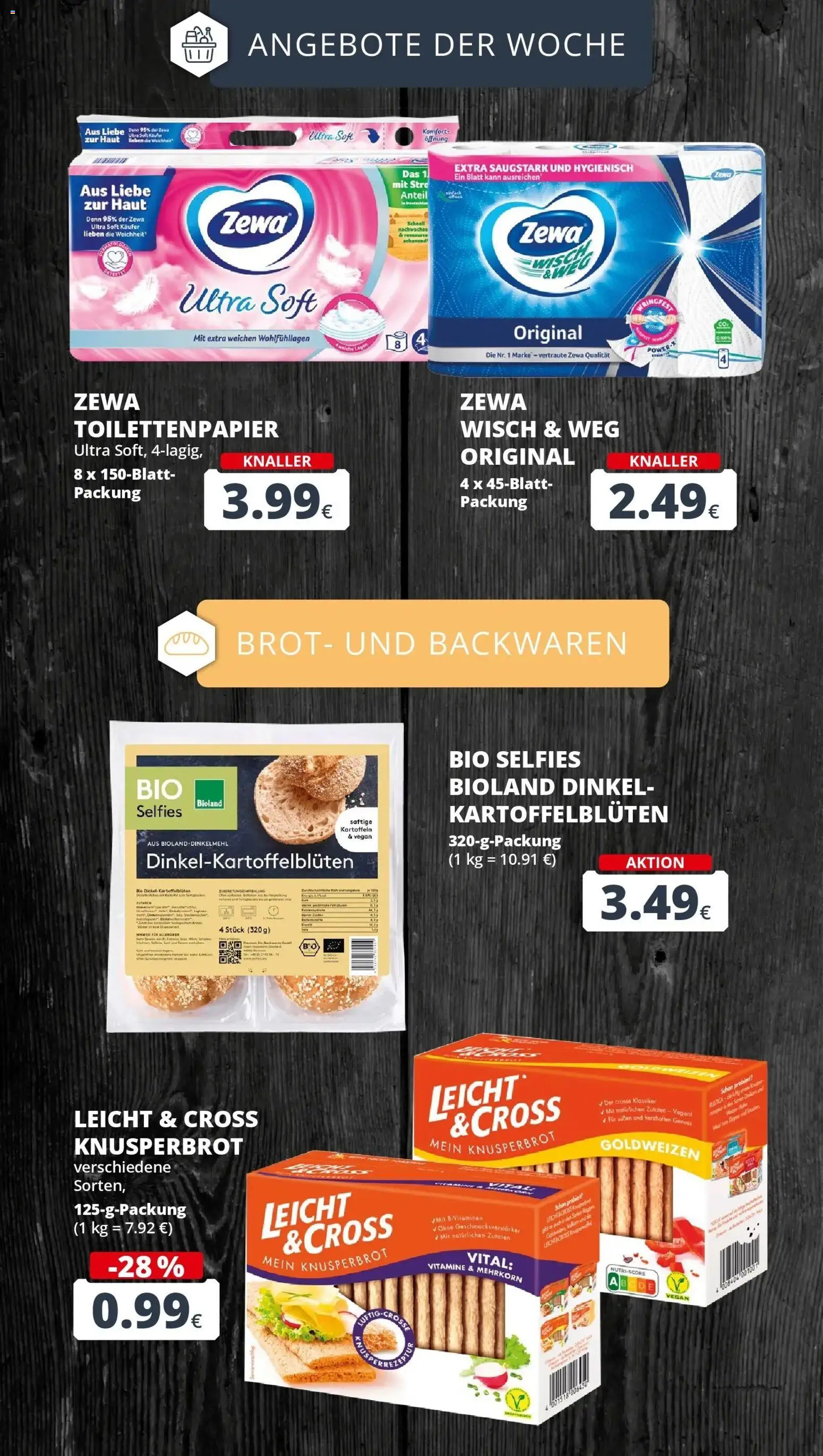 REWE Prospekt ab 19.10.2026 zum Blättern » Angebote | Seite: 9 | Produkte: Zewa, Kartoffeln, Brot, Toilettenpapier