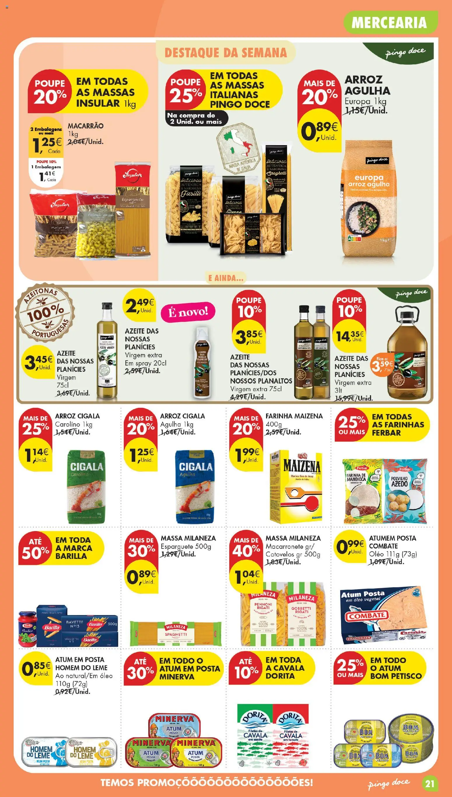 Pingo Doce Poupe Esta Semana Madeira │ válido de 29/09/2026 | Página: 21 | Produtos: Azeite, Milaneza, Massa, Farinha