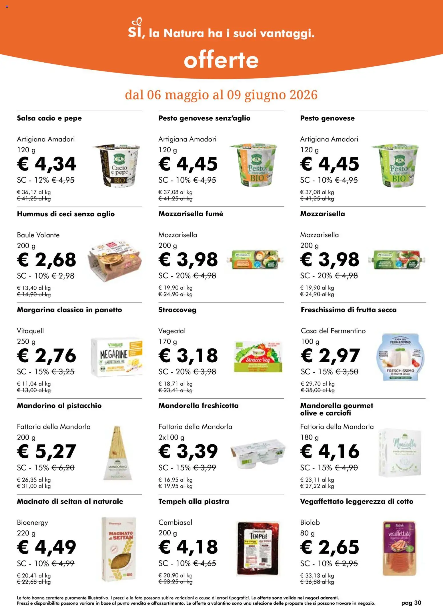 Volantino Natura Sì del 06.05.2026 | Pagina: 30 | Prodotti: Salsa, Pepe, Aglio, Macinato