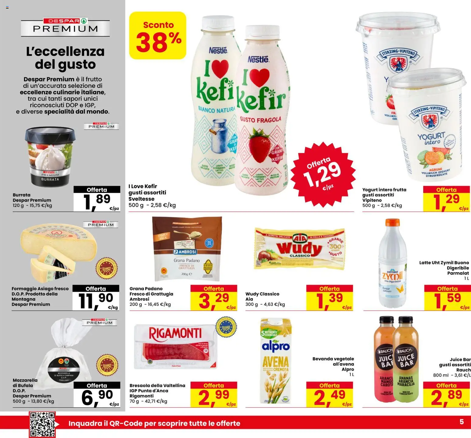 Volantino Despar del 09/07/2026 | Pagina: 5 | Prodotti: Pollo, Formaggio, Agrumi, Ananas