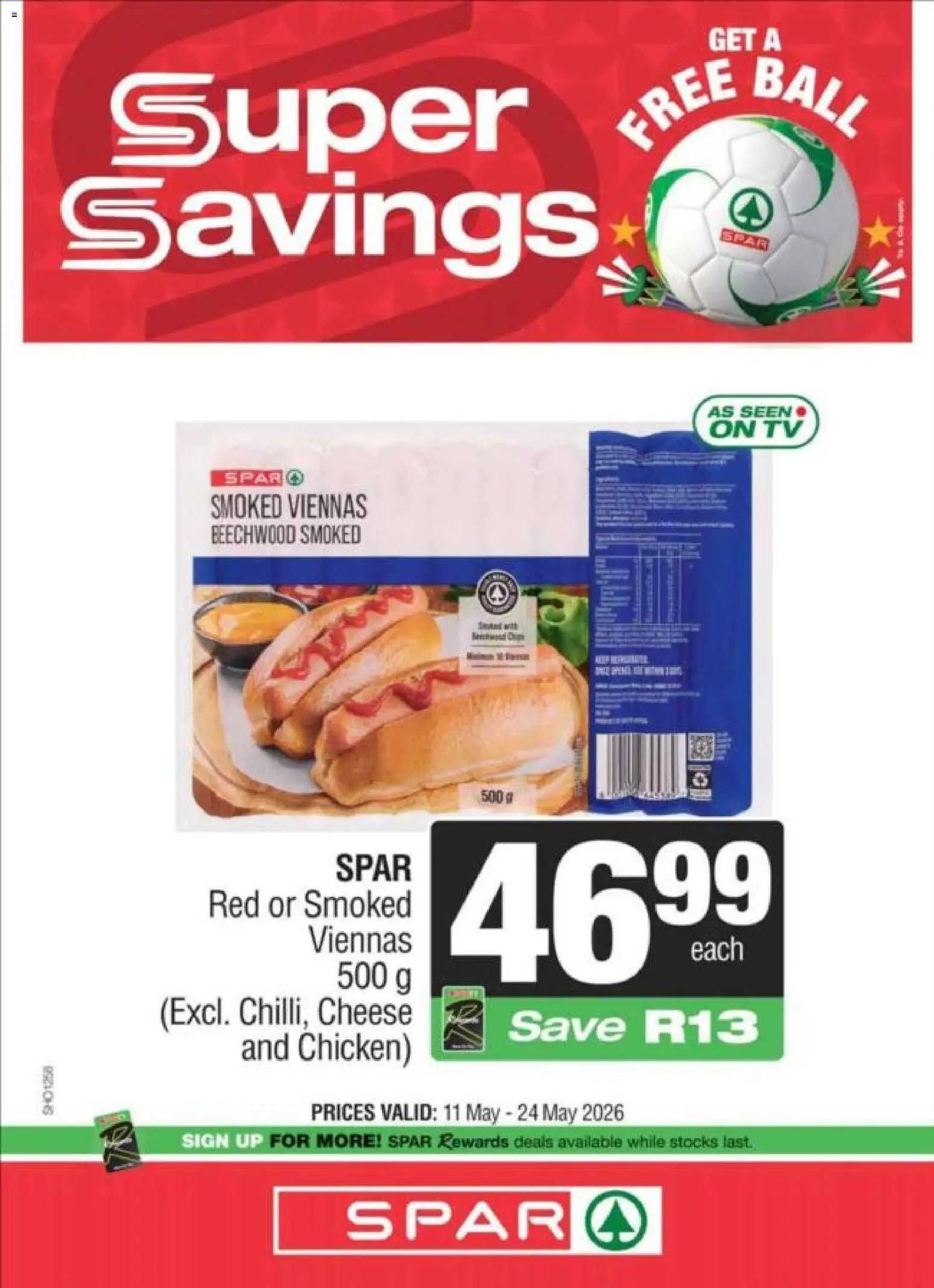 New Spar catalogue – valid from 11.05.2026 | Page: 2 | Products: TV, Cheese, Chicken