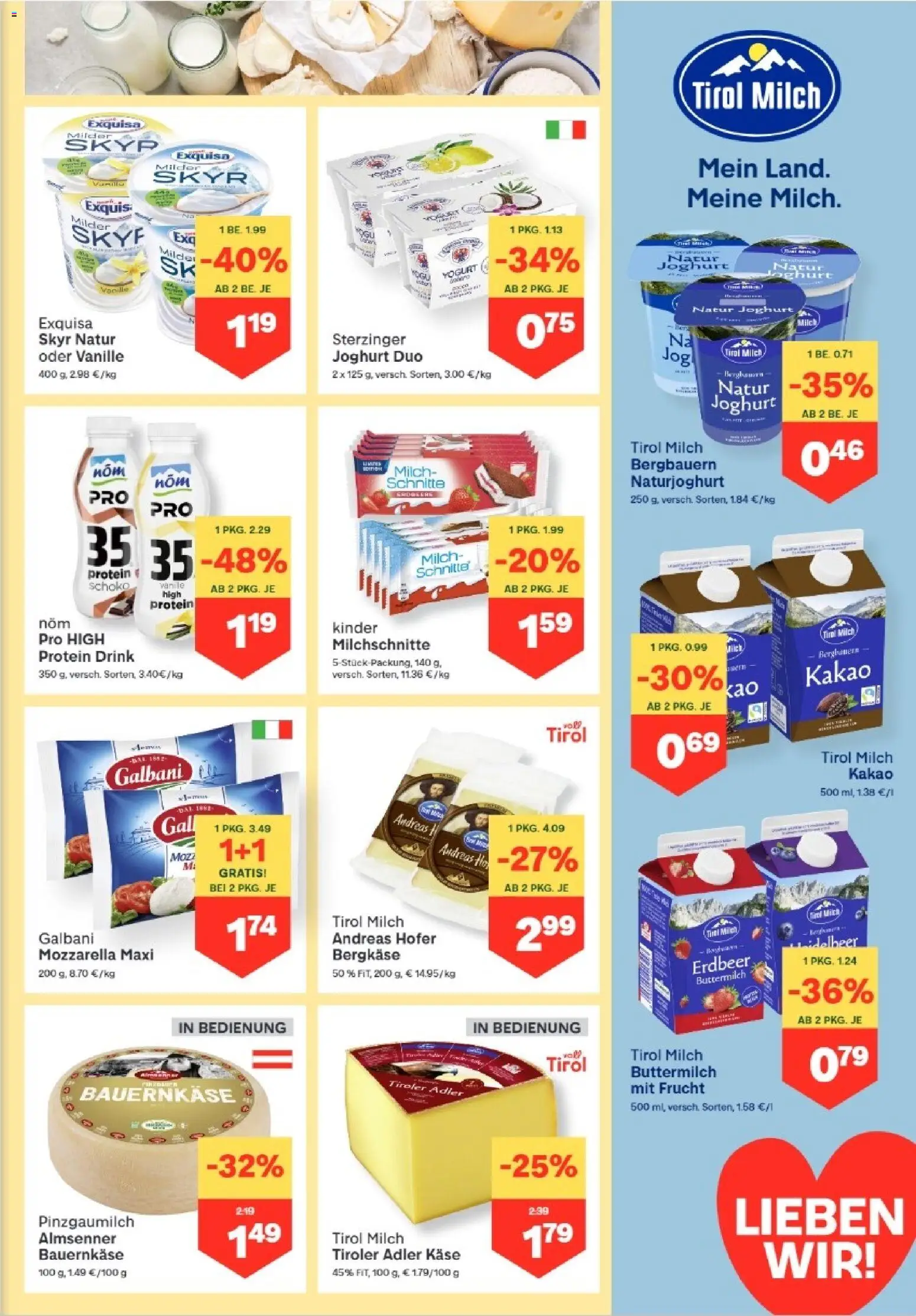 MPREIS Anras gültig ab 30.07.2026 | Seite: 5 | Produkte: Milch, Käse, Joghurt