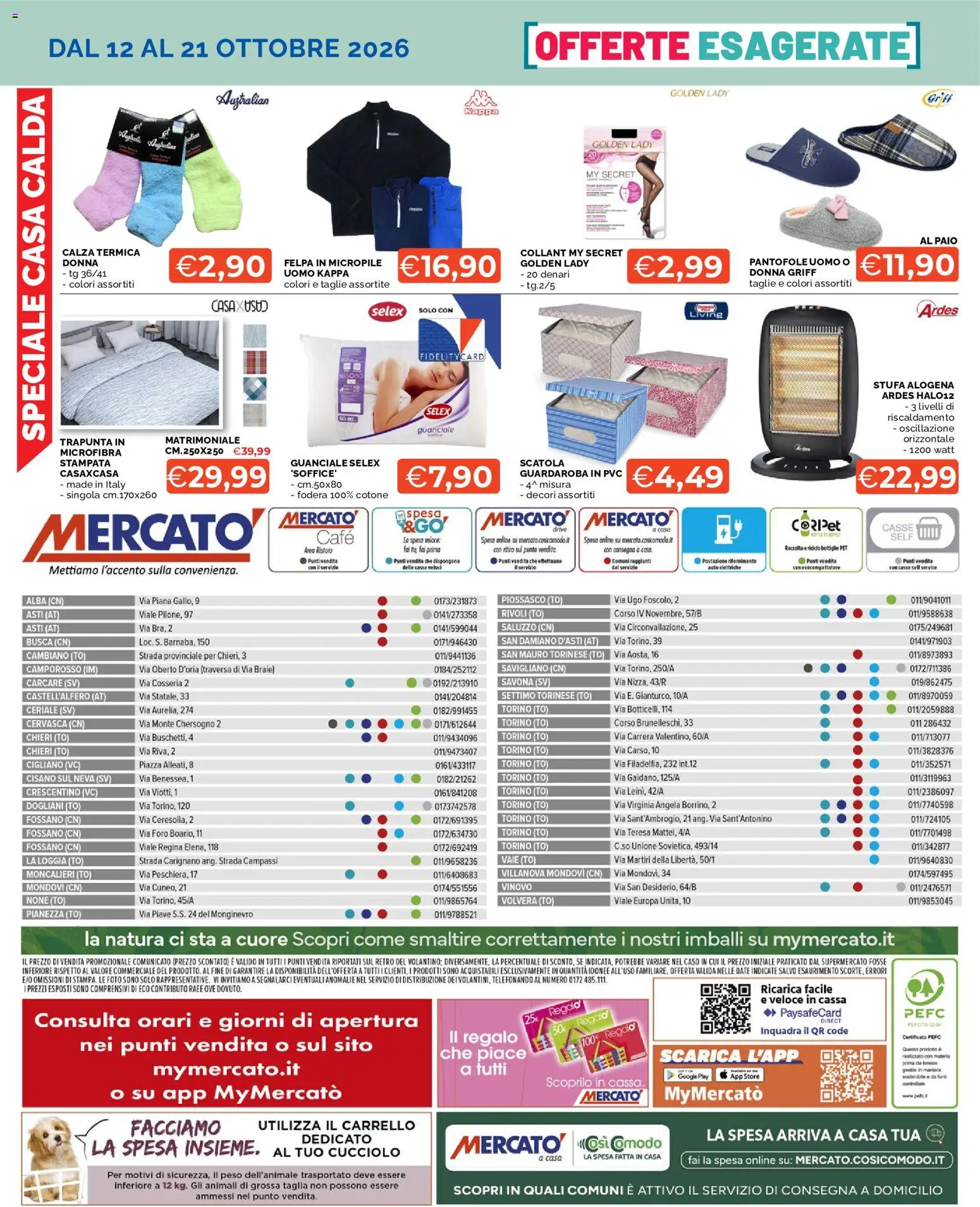 Volantino Mercatò del 12/10/2026 | Pagina: 20 | Prodotti: Felpa, Trapunta, Collant, Guanciale