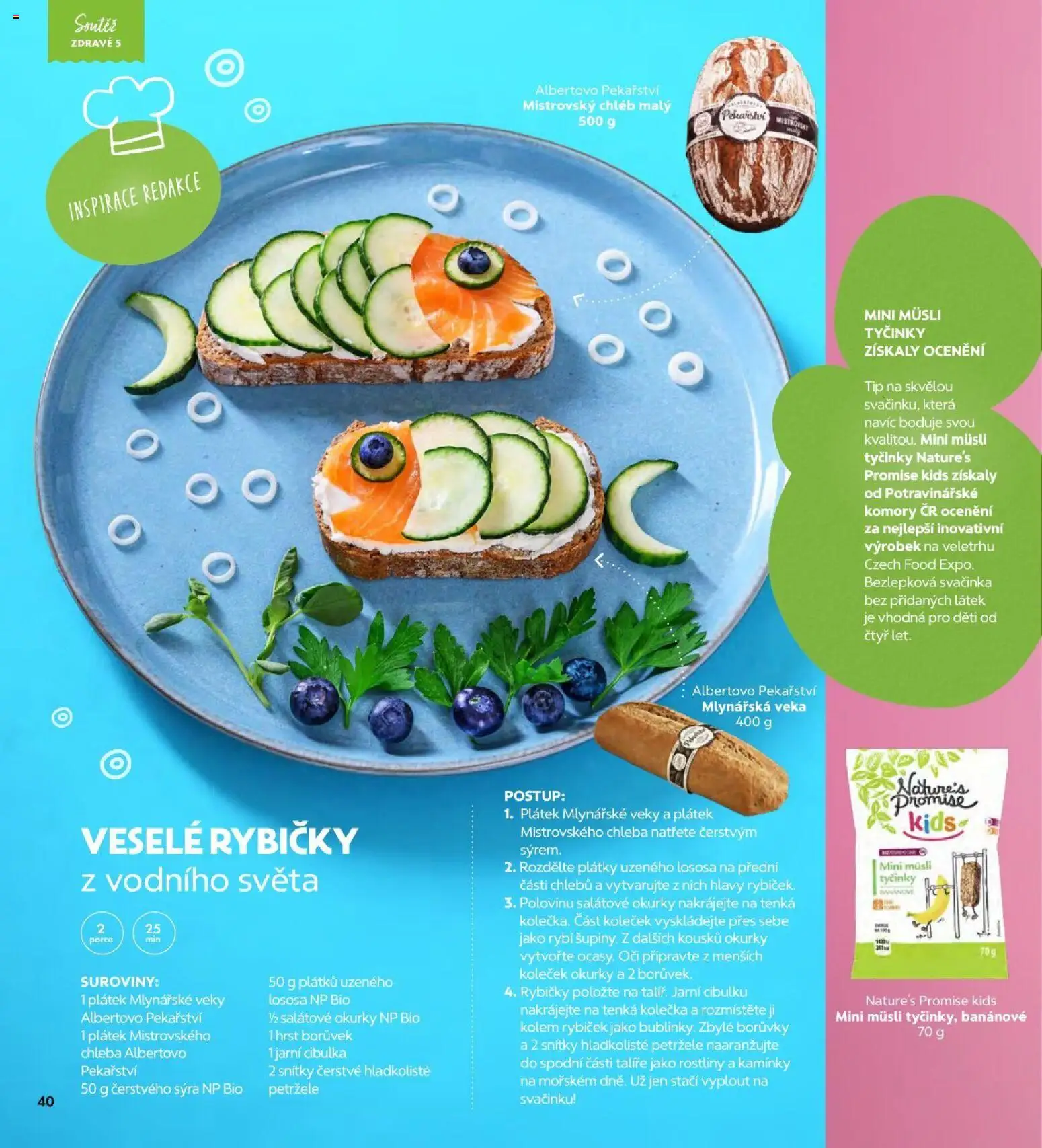 Albert magazín od 01.09.2026 | Strana: 40 | Produkty: Talíře, Veka, Müsli tyčinky, Borůvky