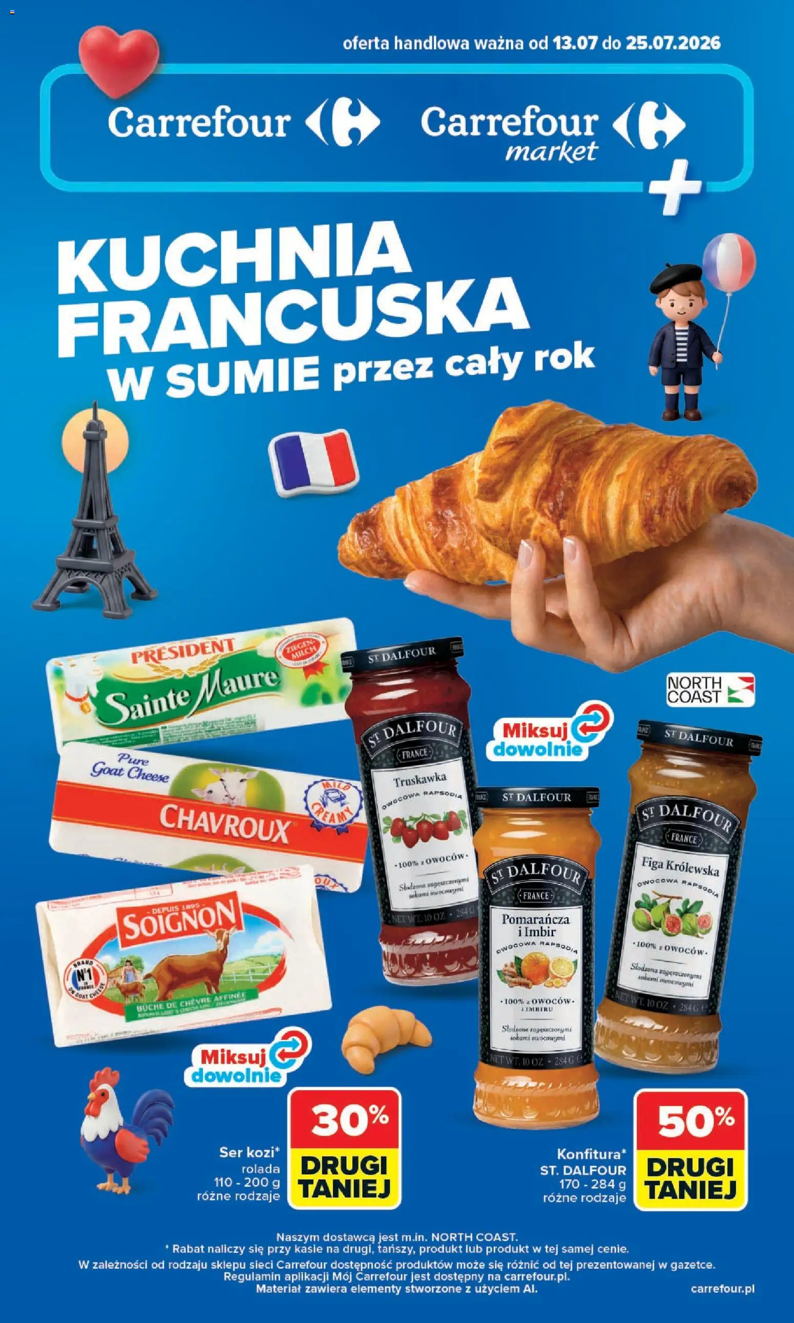 Carrefour gazetka - Kuchnia Francuska od 13.07.2026 | Strona: 1 | Produkty: Imbir, Rolada, Ser