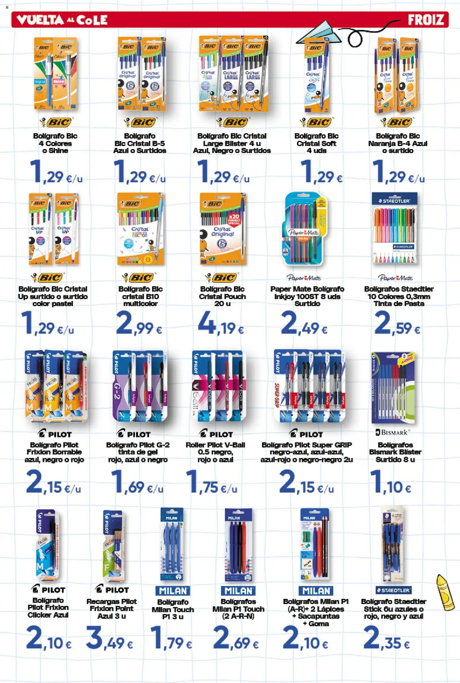 Froiz Vuelta al Cole │ válido desde el 25/08/2026 | Página: 5 | Productos: Pasta, Sacapuntas