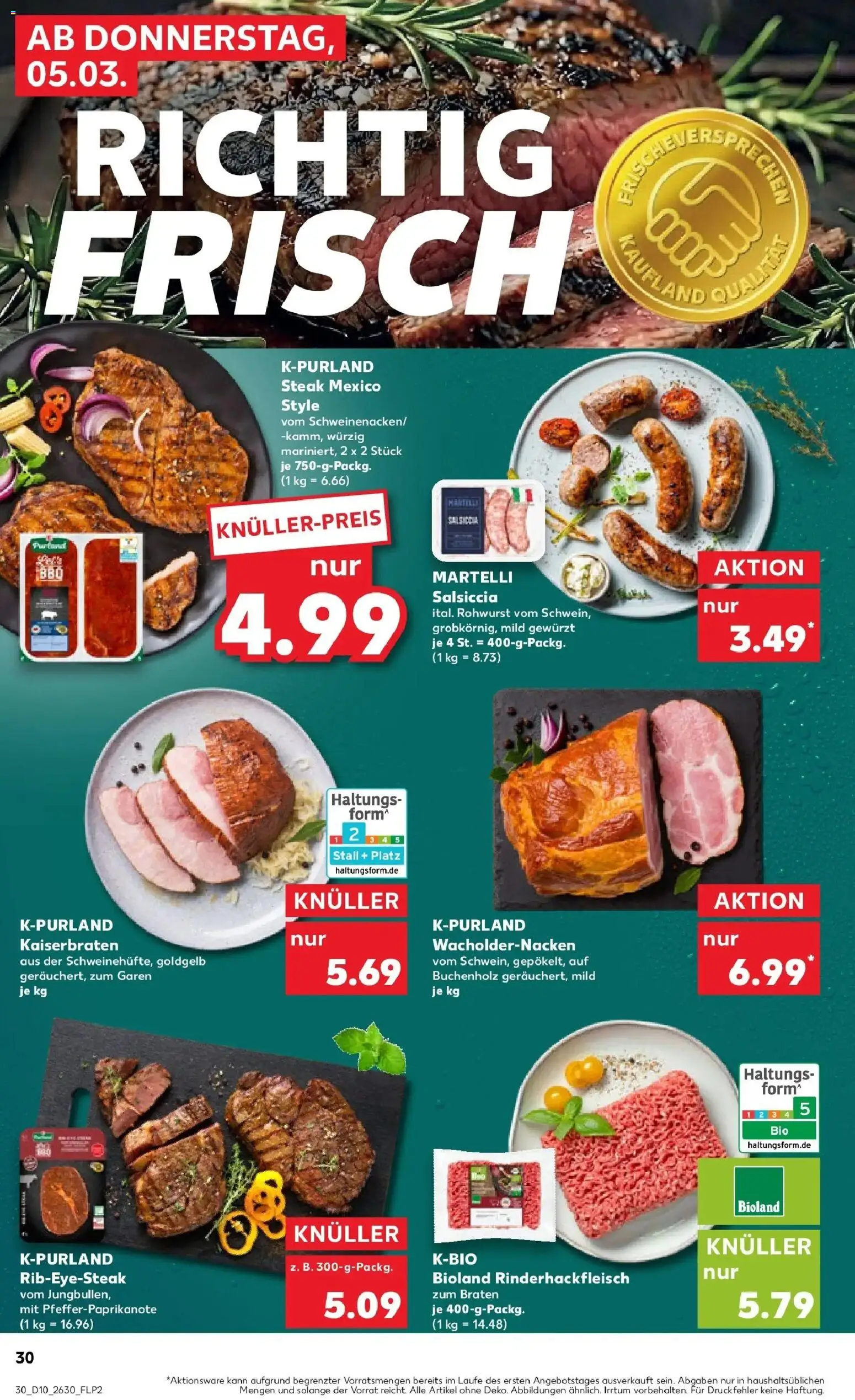 Kaufland Prospekt Leipzig	 – gültig ab 05.03.2026 | Seite: 30 | Produkte: Steak