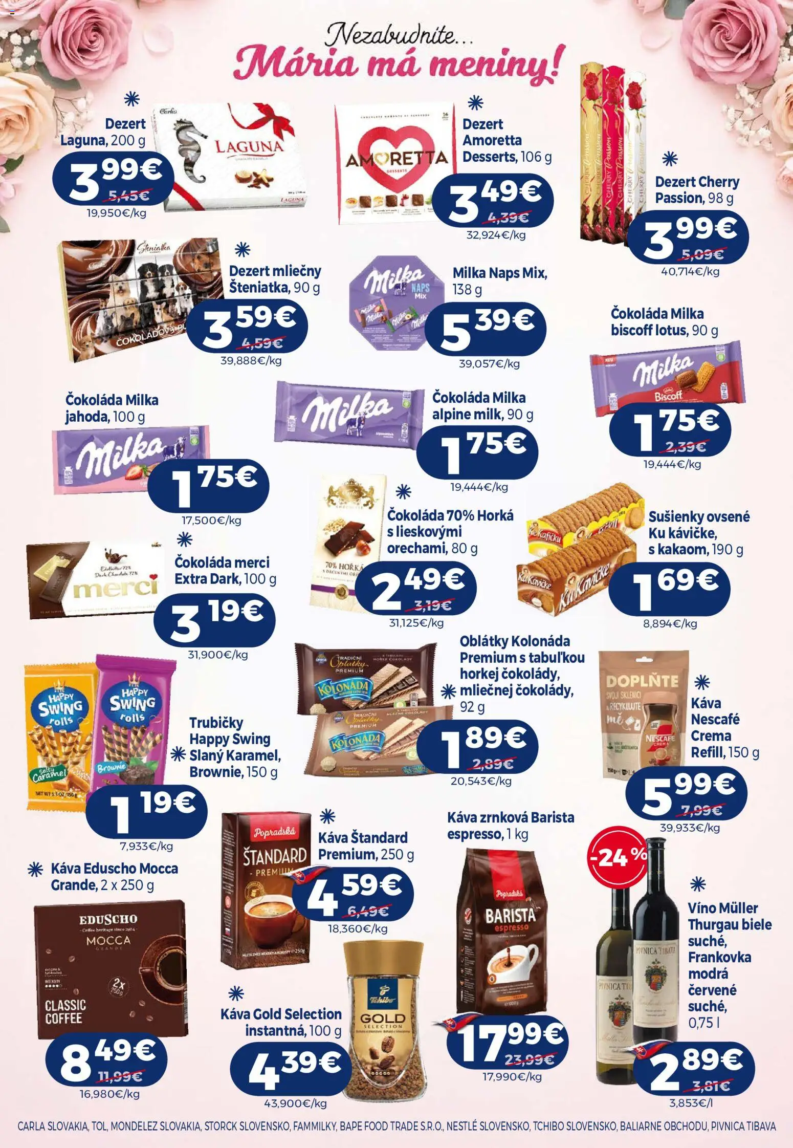 Nové Milk Agro akcie – leták je platný od 02.09.2026 | Strana: 9 | Produkty: Káva, Barista, Merci, Trubičky