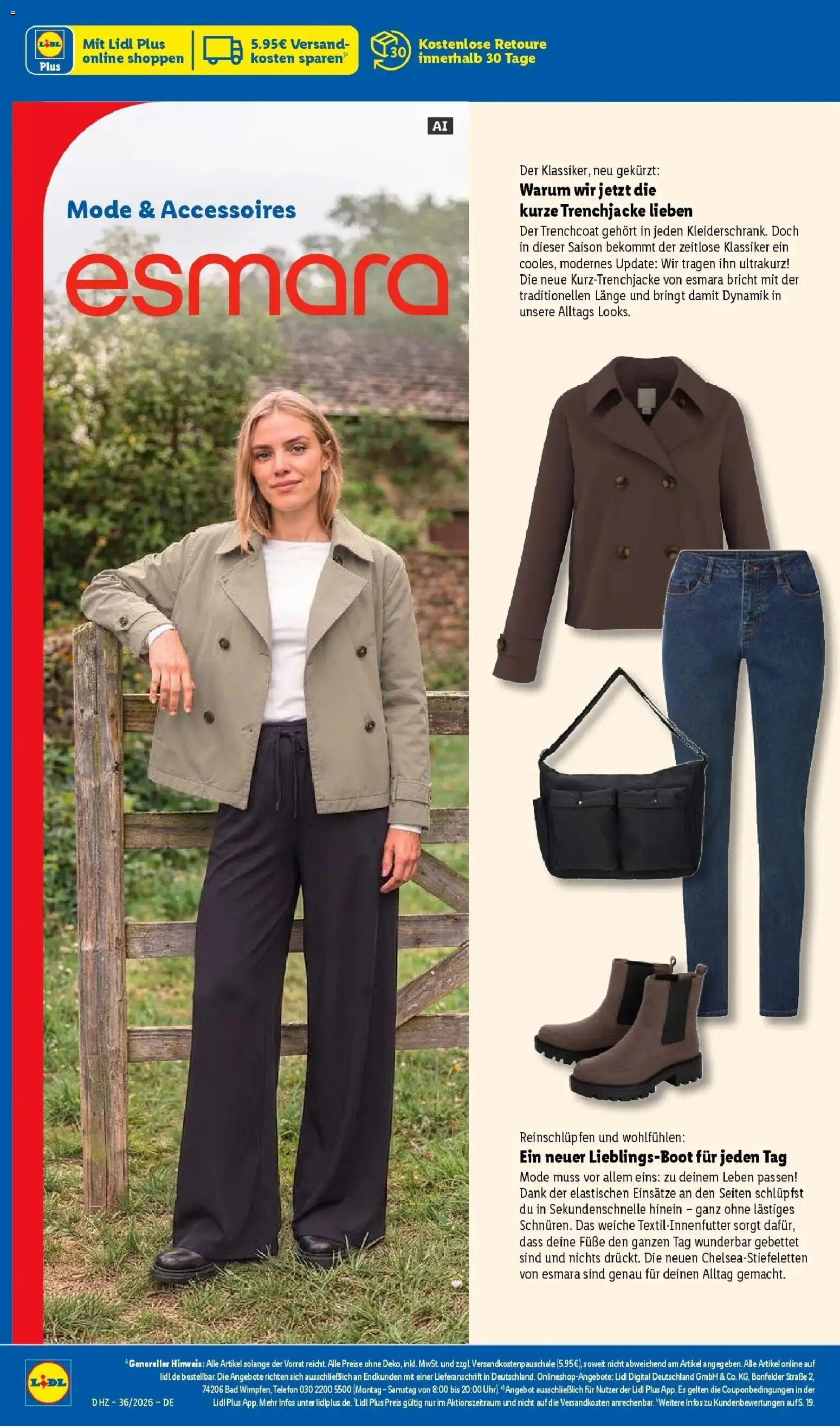 Lidl Prospekt Höxter (ab 31.08.2026) zum Blättern » Angebote | Seite: 8 | Produkte: Trenchcoat, Bad, Jeans, Telefon