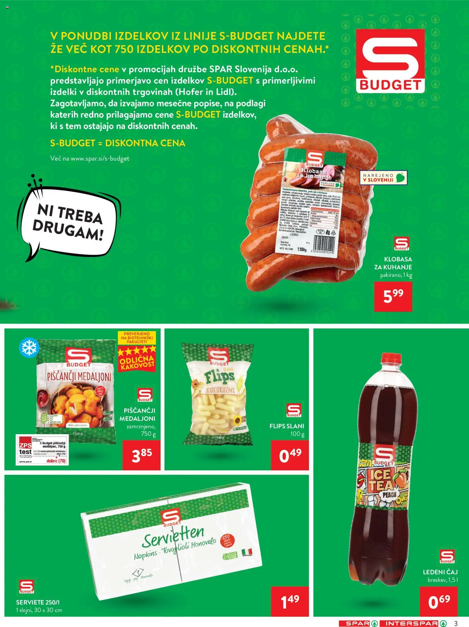 Novi Spar katalog ponudbe – veljaven od 10.06.2026 | Stran: 3 | Izdelki: Flips, Ledeni čaj, Caj