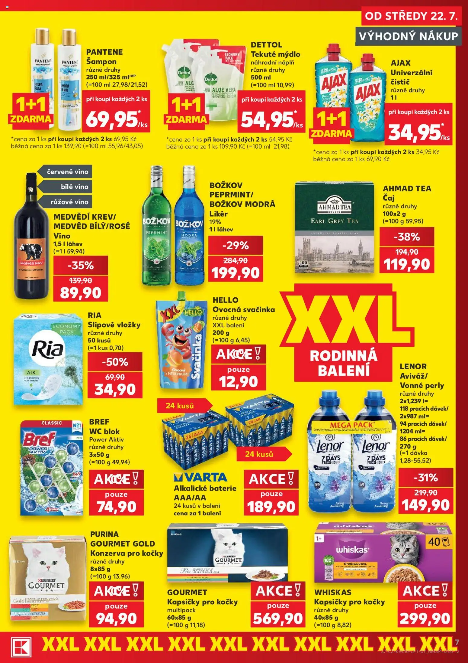 Kaufland leták od 22.07.2026 | Strana: 7 | Produkty: Gourmet, Ahmad Tea čaj, Baterie, Růžové víno