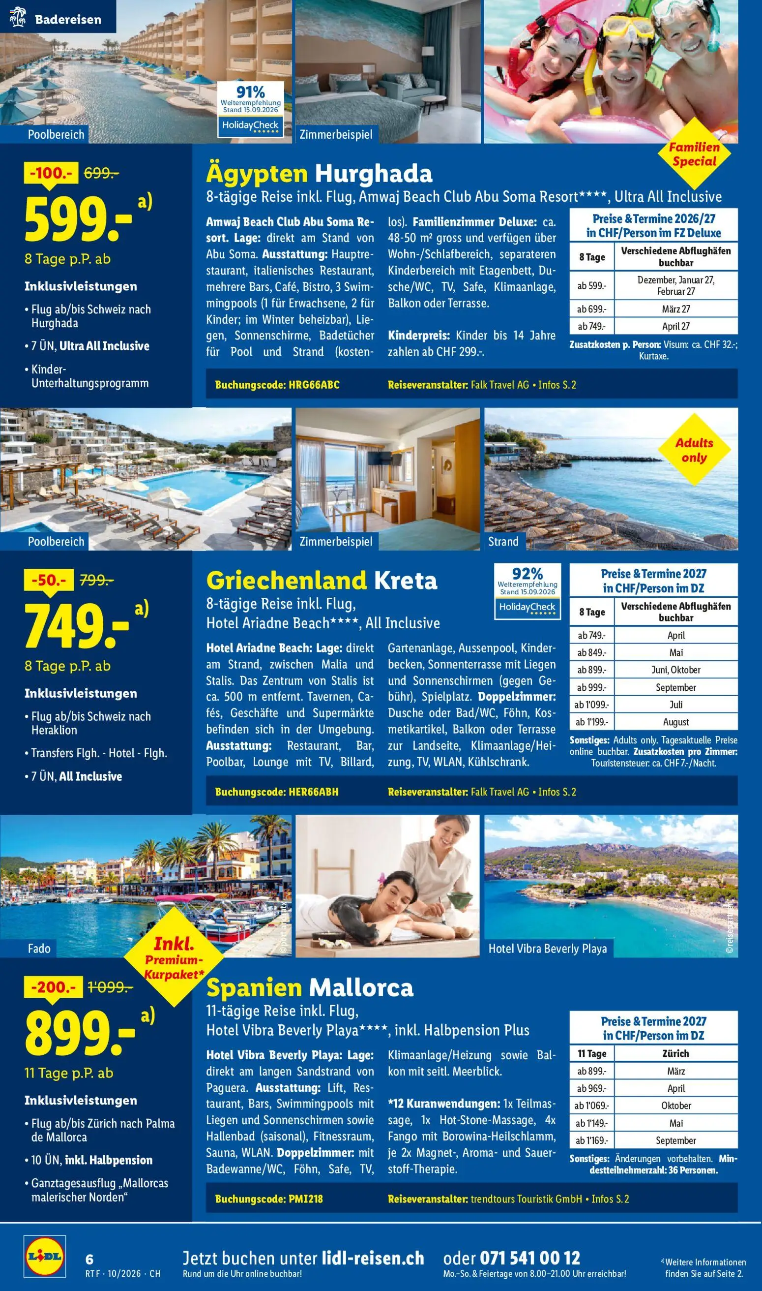 Lidl aktionen Oktober/November Reise-Highlights – gültig ab 14.10.2026 | Seite: 6