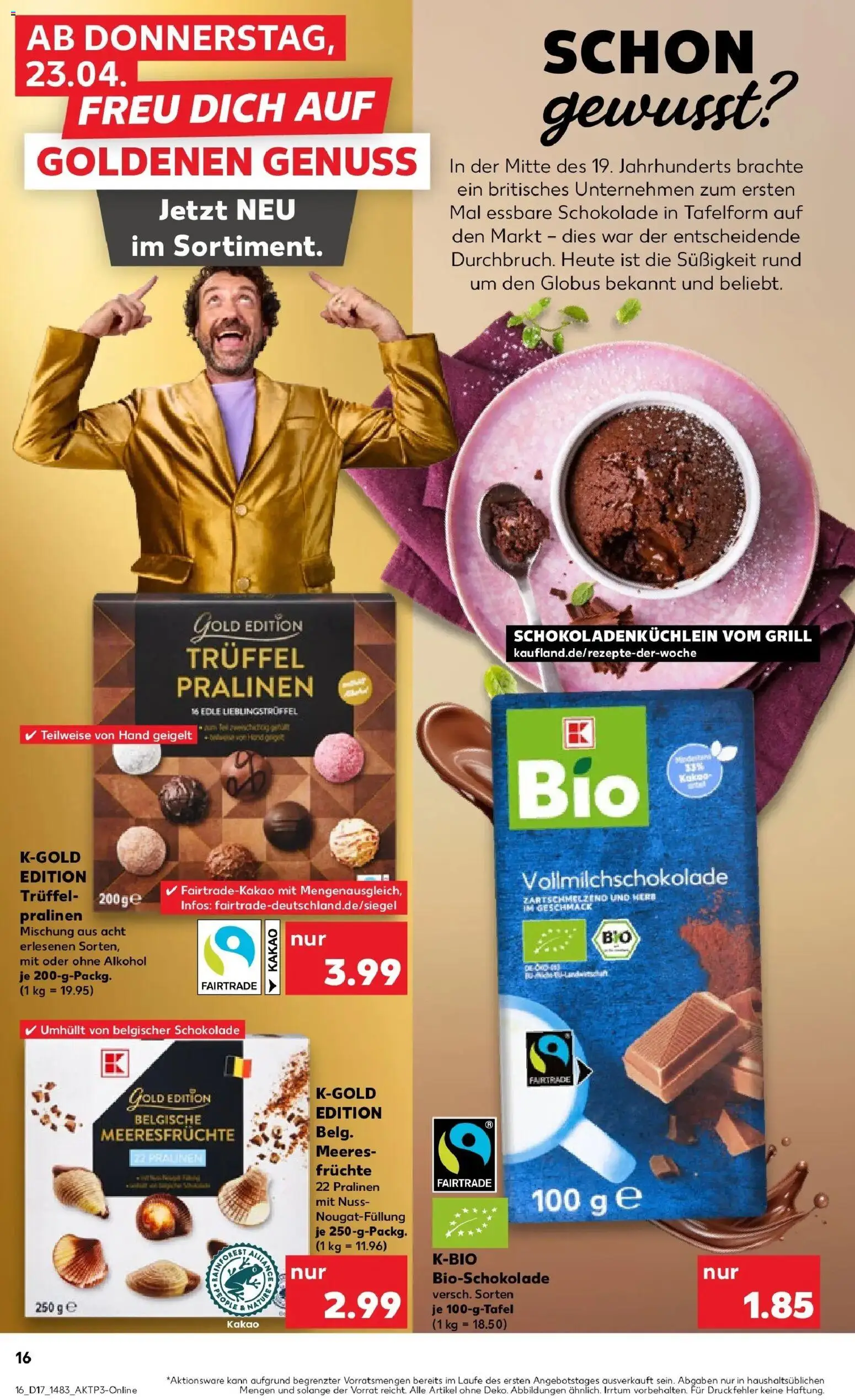 Kaufland Prospekt Ettlingen	 – gültig ab 20.04.2026 | Seite: 28 | Produkte: Grill, Schokolade, Meeresfrüchte