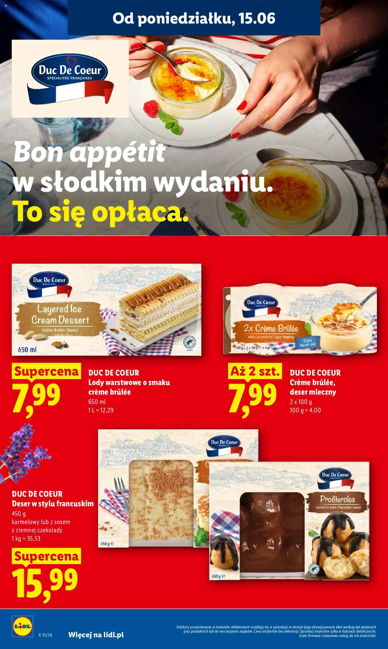 Lidl gazetka od 15.06.2026 | Strona: 70 | Produkty: Czekolady, Profiteroles, Lody