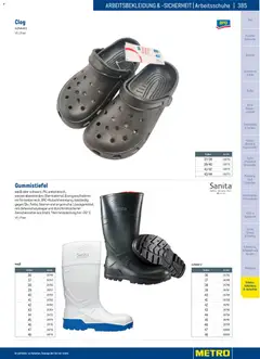 Metro angebote Gastro Non-Food Katalog ab 01.01.2026 gültig | Seite: 385 | Produkte: Bekleidung, Eis, Gummistiefel