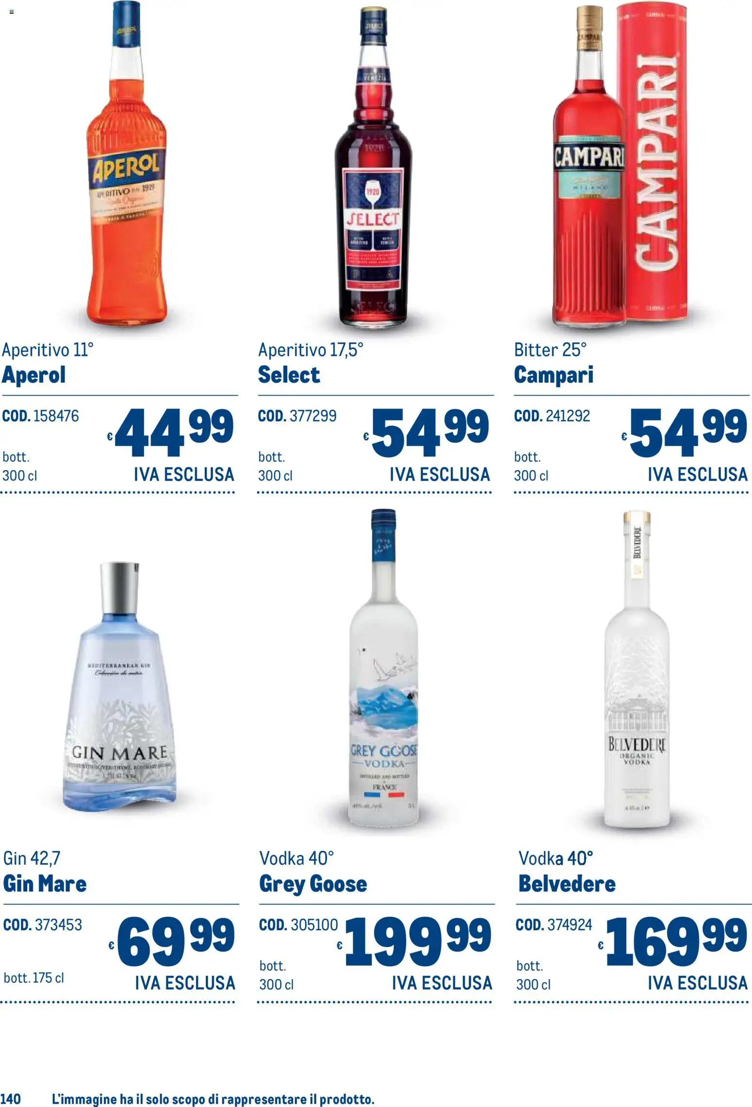 Volantino Metro del 19/10/2026 | Pagina: 140 | Prodotti: Campari, Vodka, Aperol, Aperitivo