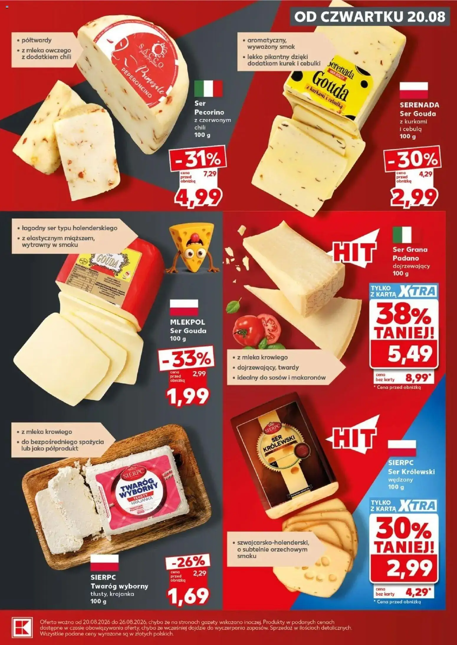Kaufland gazetka - Super Sobota od 22.08.2026 - od jutra PDF | Strona: 13 | Produkty: Grana padano, Pecorino, Ser, Ser gouda
