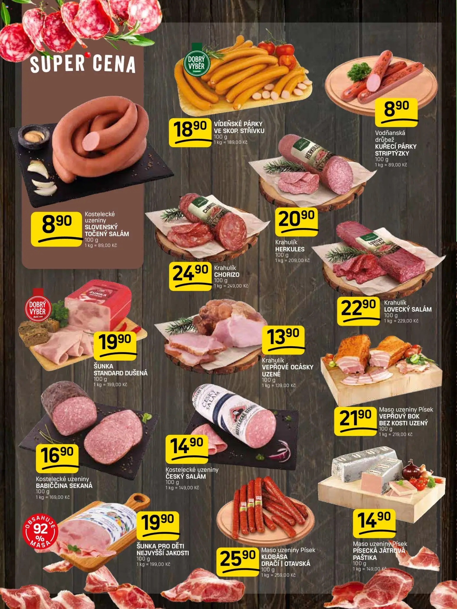 Flop leták od 10.06.2026 | Strana: 2 | Produkty: Šunka, Klobása, Vepřový bok bez kosti, Chorizo