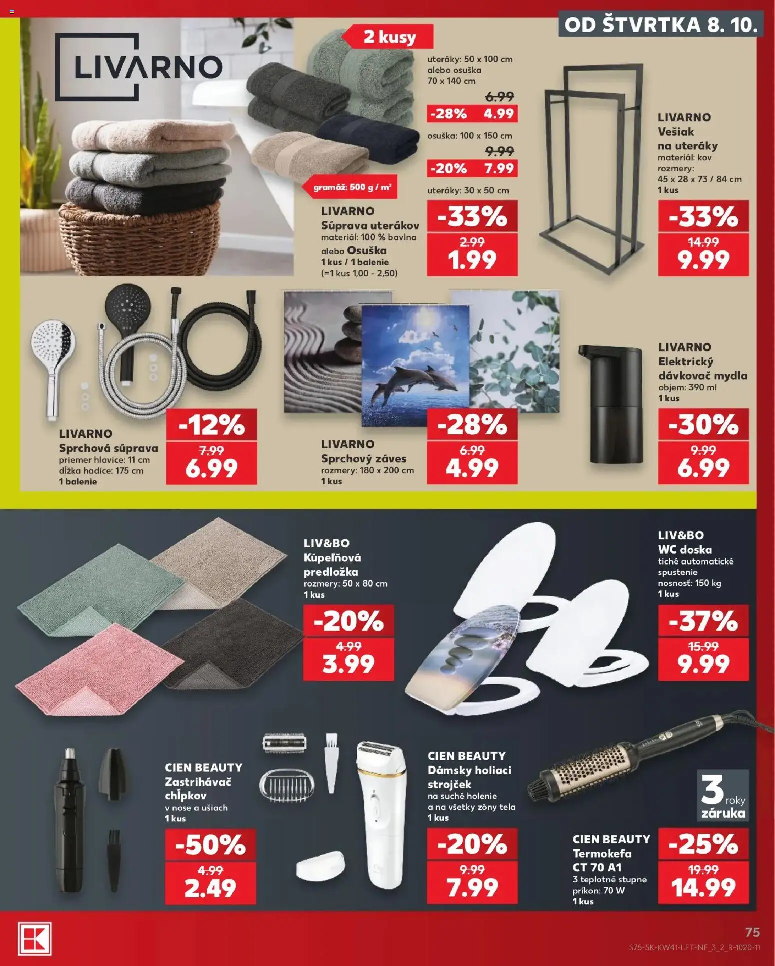 Nové Kaufland akcie – leták je platný od 08.10.2026 | Strana: 75 | Produkty: Vešiak, Strojček