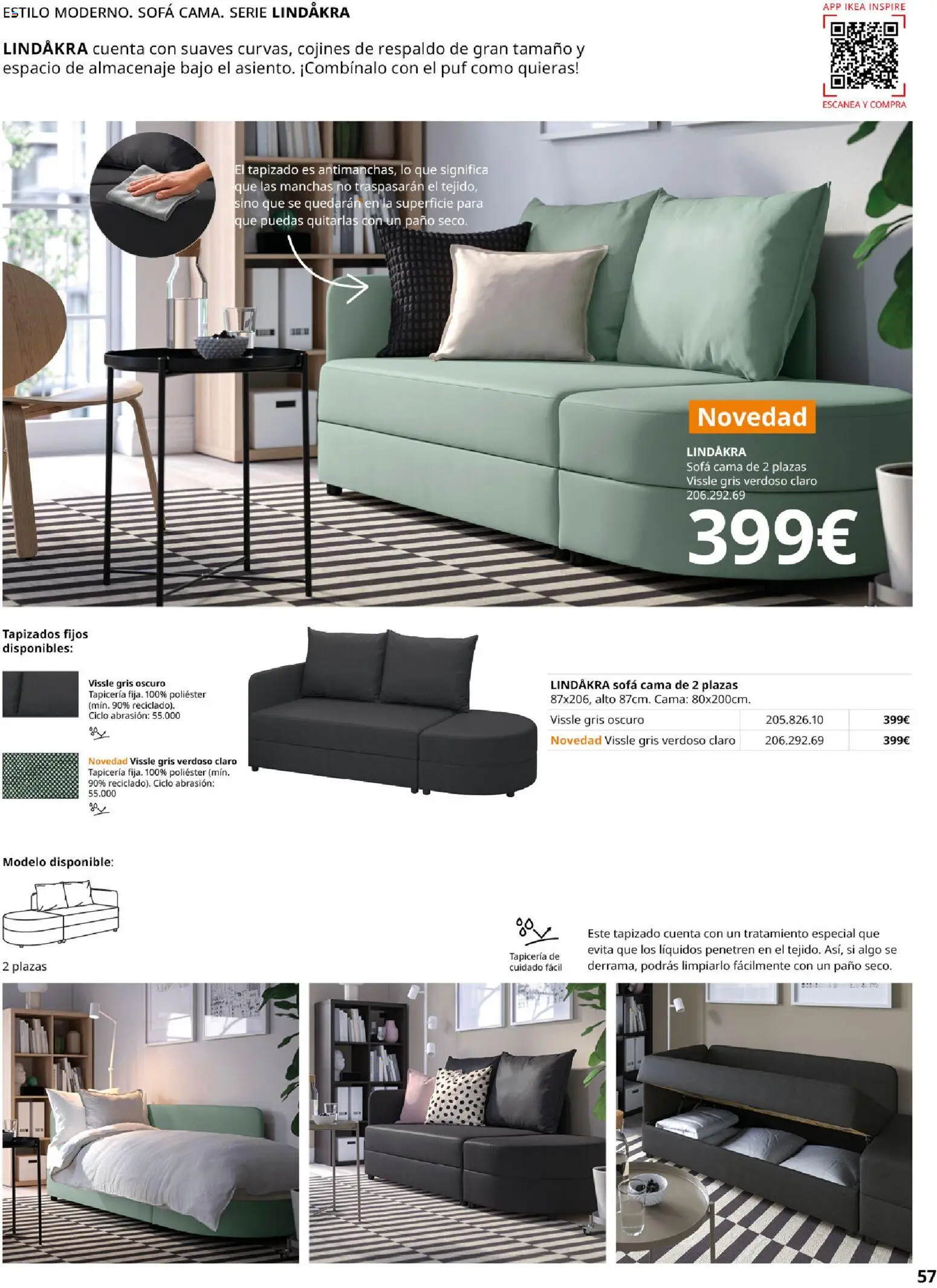 IKEA - Sofás │ válido desde el 28/09/2026 | Página: 57 | Productos: Sofá cama, Cama, Almacenaje, Sofá