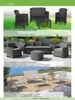 Anteprima del volantino La Prealpina volantino Arredo Esterno valido a partire dal 08.06.2026 | Pagina: 6 | Prodotti: Tavolino, Set da giardino, Divano, Poltrona